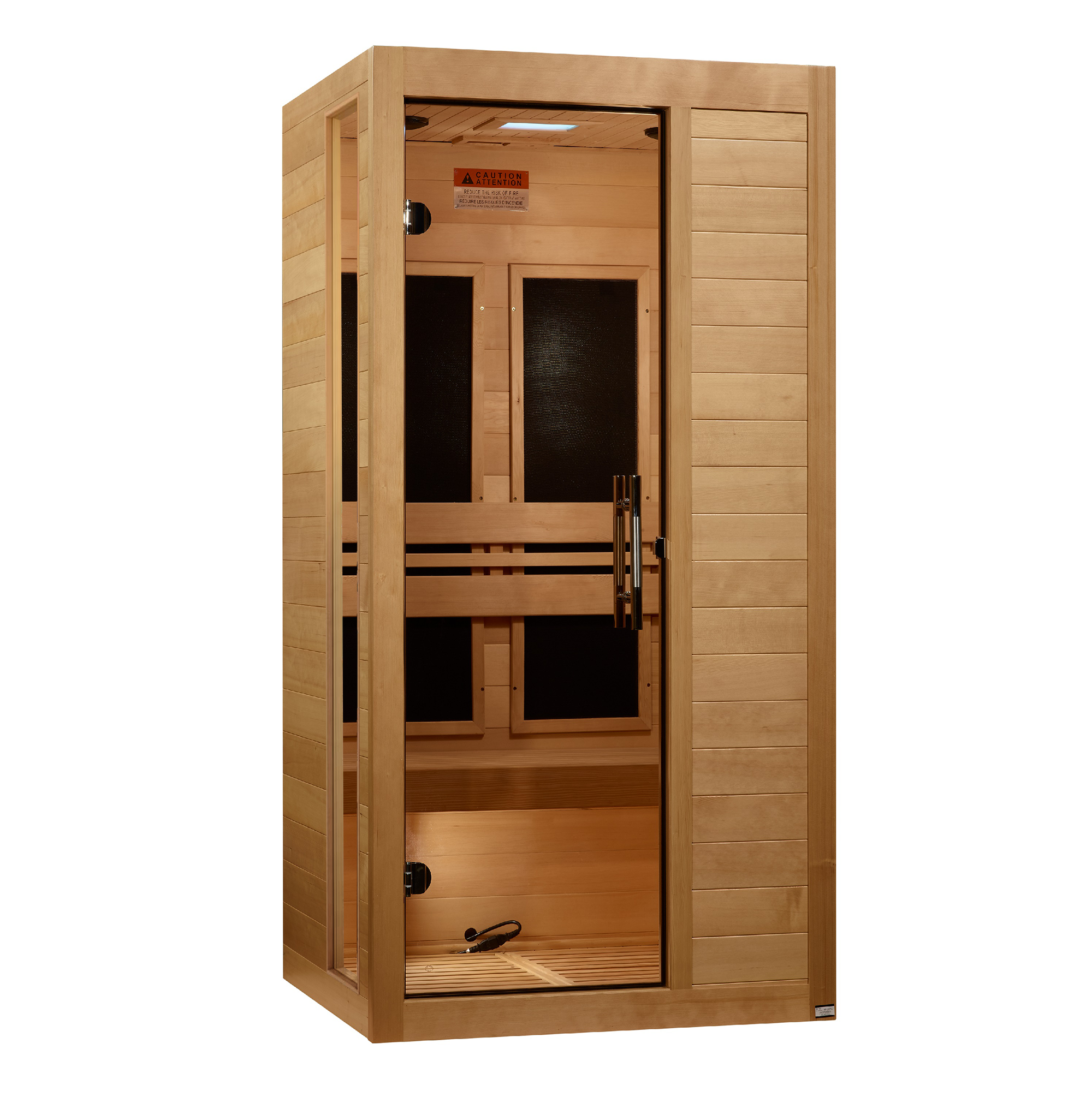 Dynamic Veneto 1-2 Person Low EMF Far Infrared Sauna Canadian Hemlock