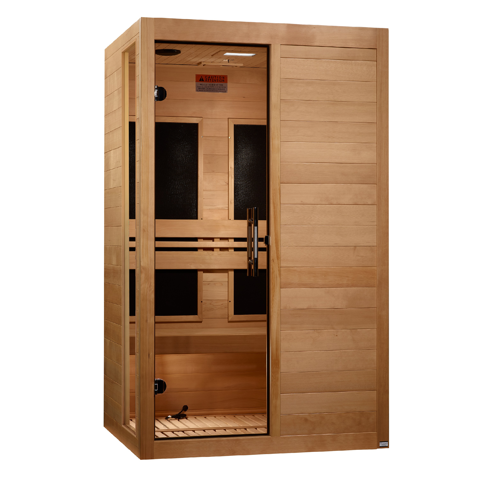 Dynamic Lucca 2-Person Low EMF FAR Infrared Sauna, Canadian Hemlock Wellness Retreat