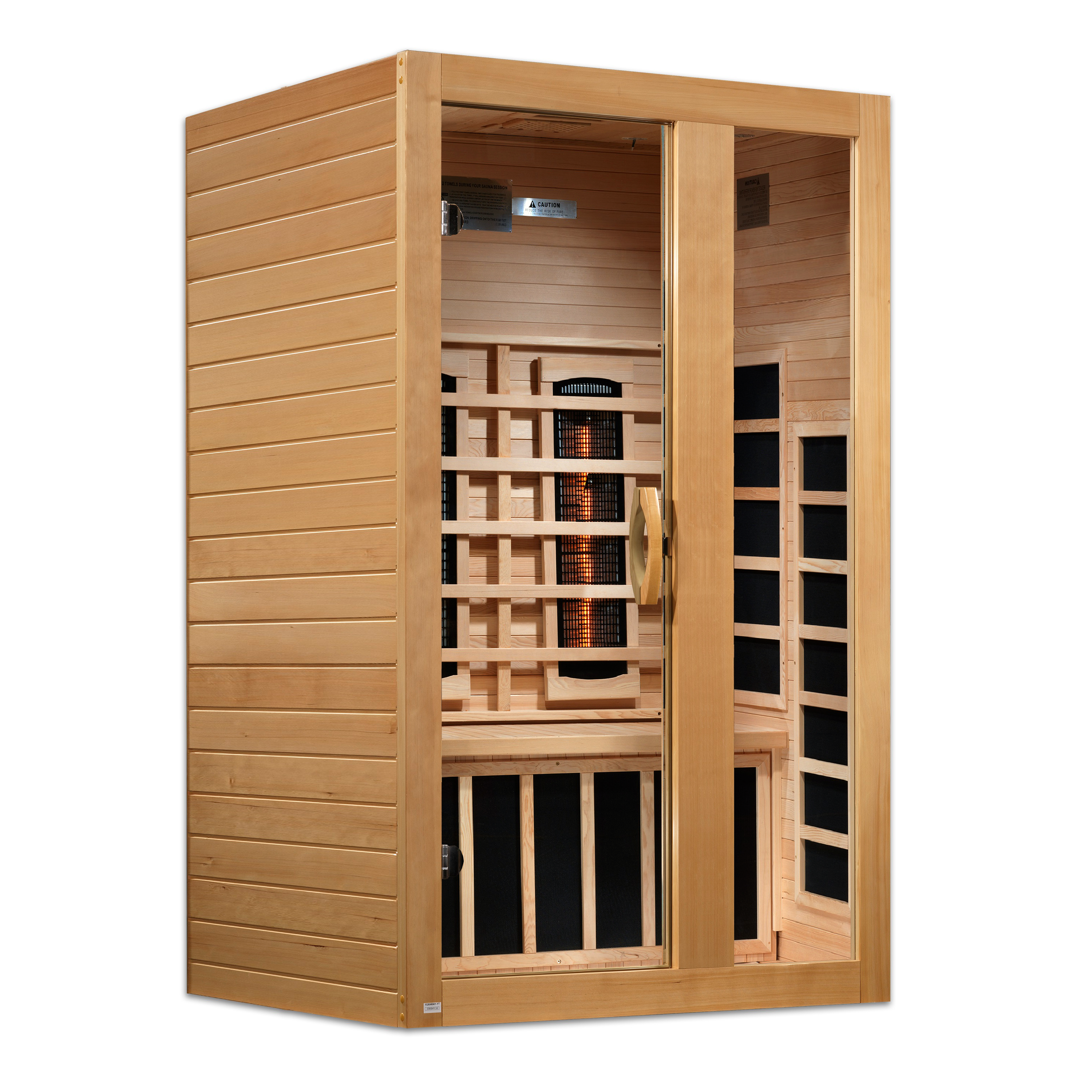 Dynamic Serena 2-Person Full Spectrum Infrared Hemlock Sauna with Chromotherapy