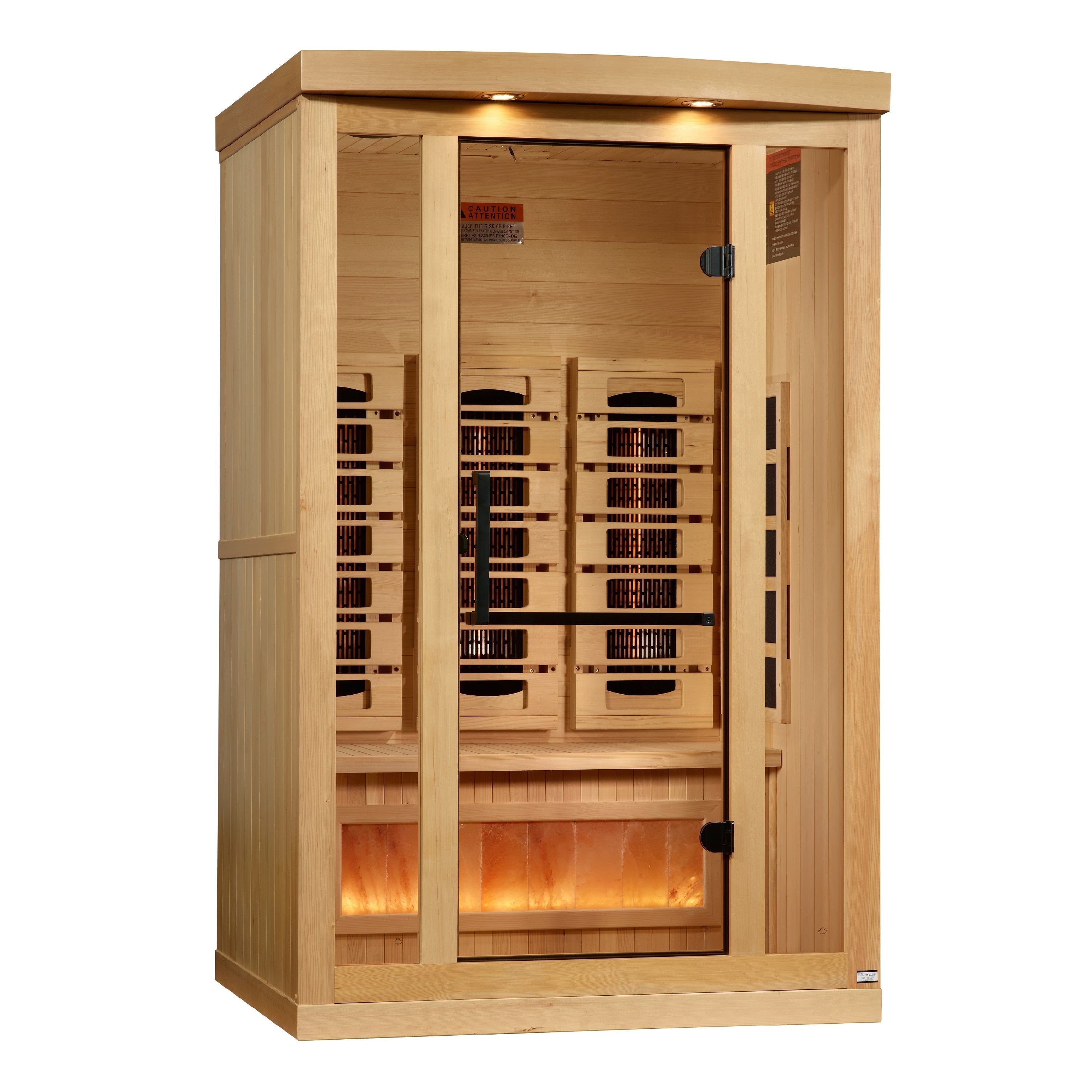 2025 Golden Designs Reserve Edition 2-Person Full Spectrum Infrared Sauna with Himalayan Salt Bar