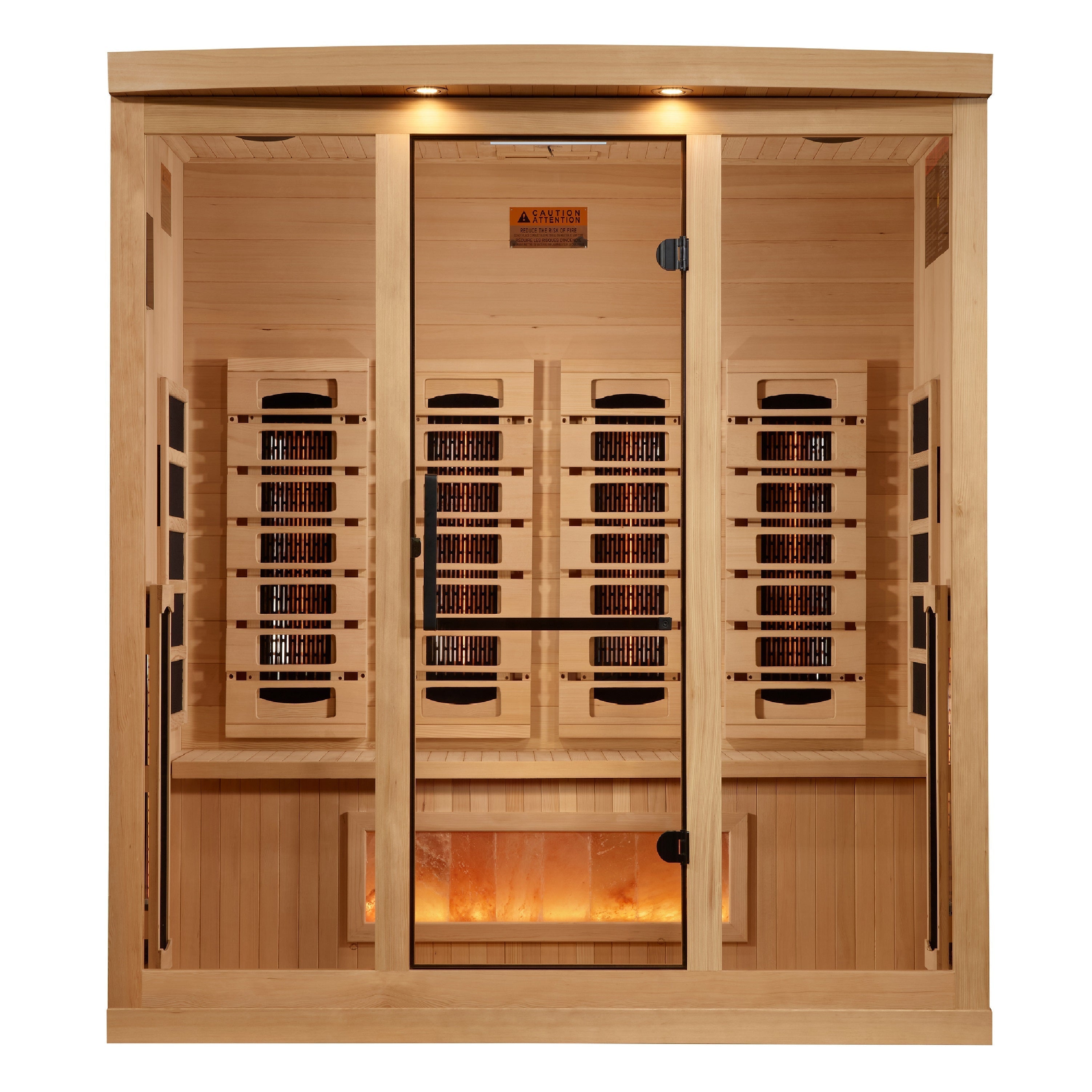 Golden Designs 4-Person Full Spectrum Infrared Sauna, Himalayan Salt, Chromotherapy