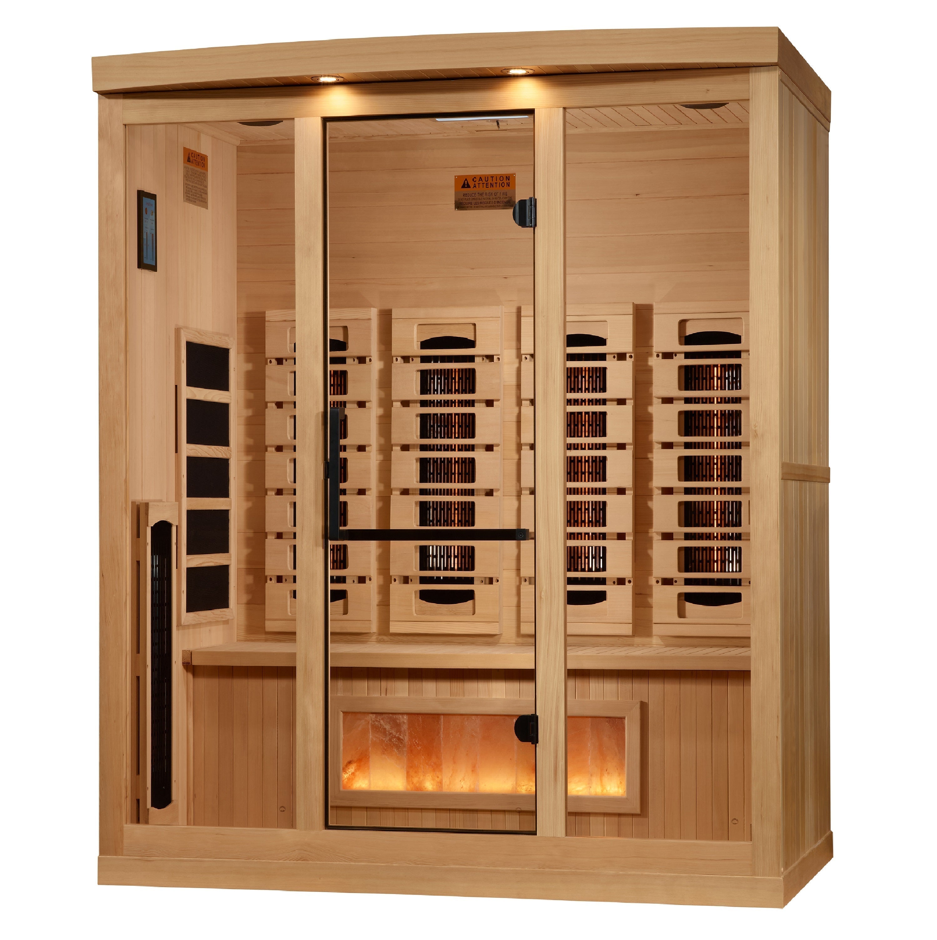 Golden Designs 4-Person Full Spectrum Infrared Sauna, Himalayan Salt, Chromotherapy