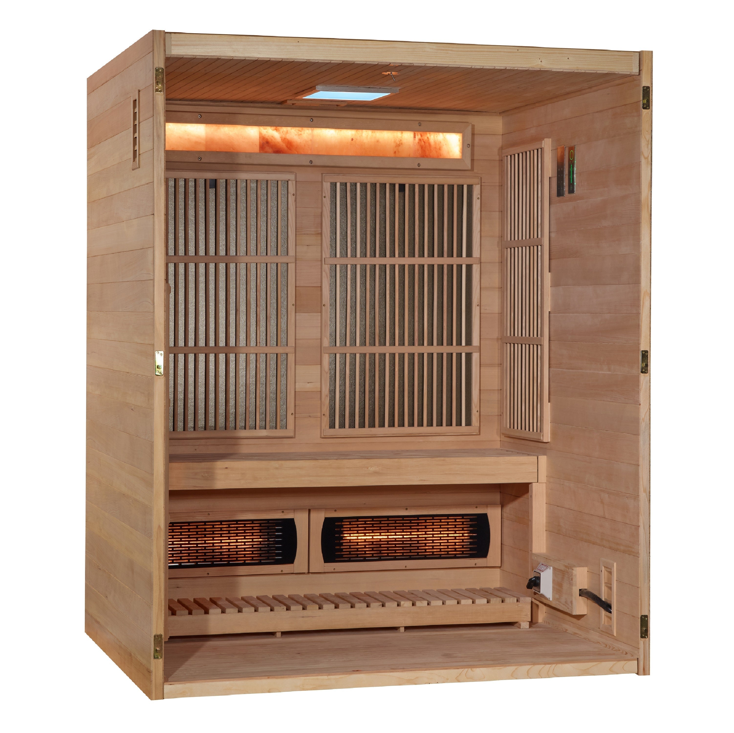 Golden Designs Soria 3-Person Hybrid Full Spectrum Infrared & Harvia Stove Sauna