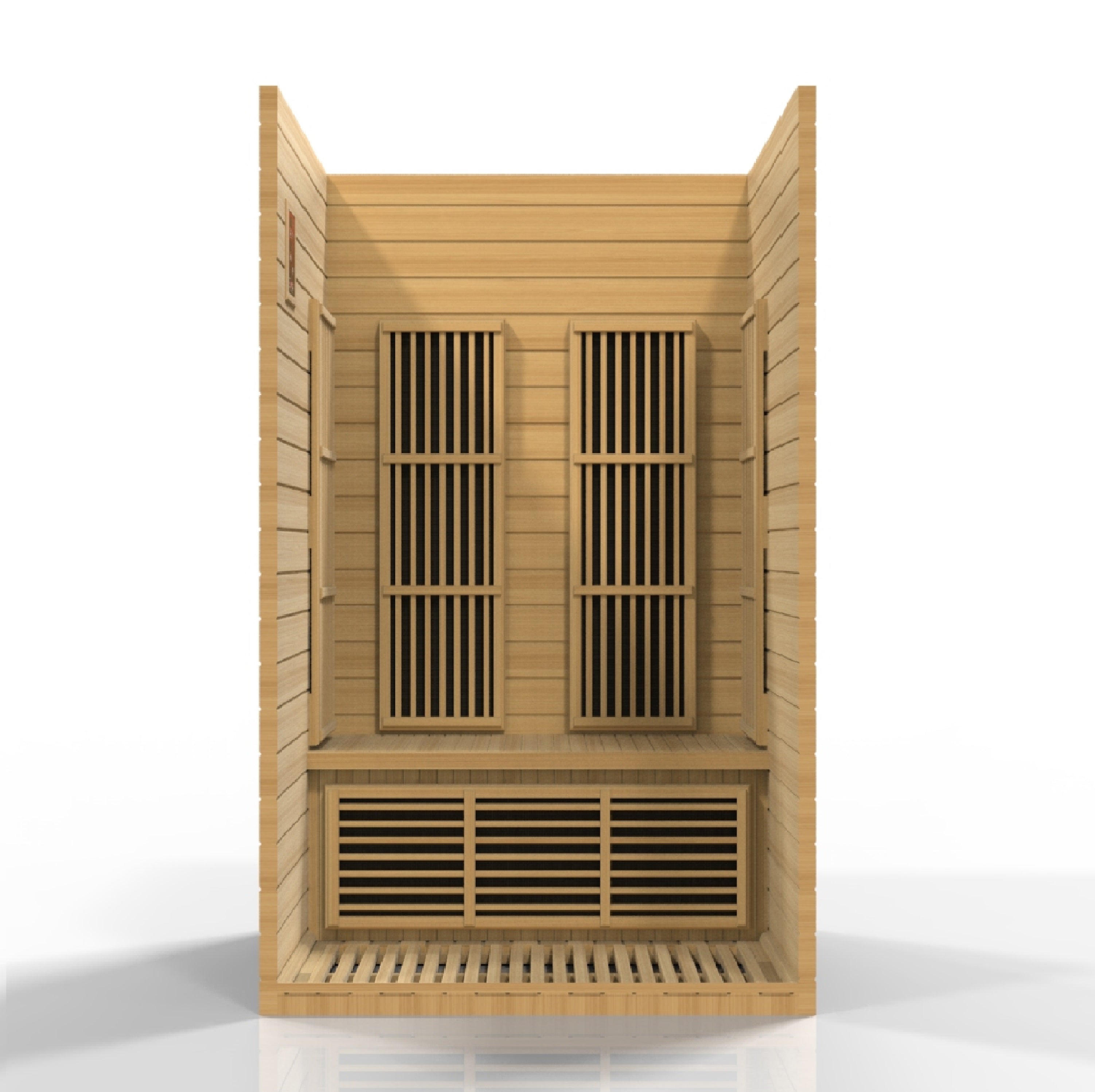 Maxxus Seattle 2 Person Near Zero EMF FAR Infrared Hemlock Sauna for Health