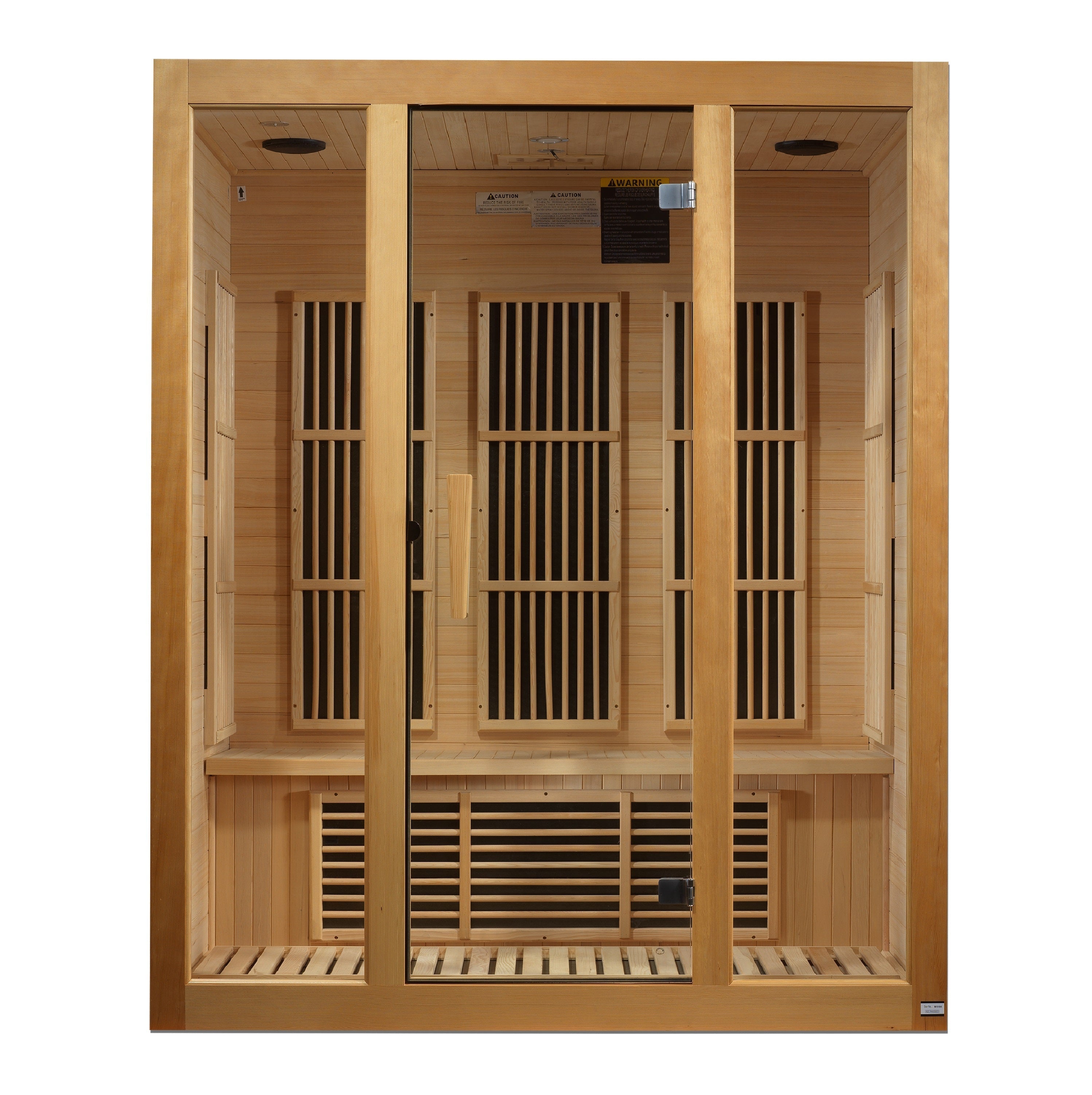 Maxxus Bellevue 3-Person Near Zero EMF FAR Infrared Sauna with Chromotherapy Light