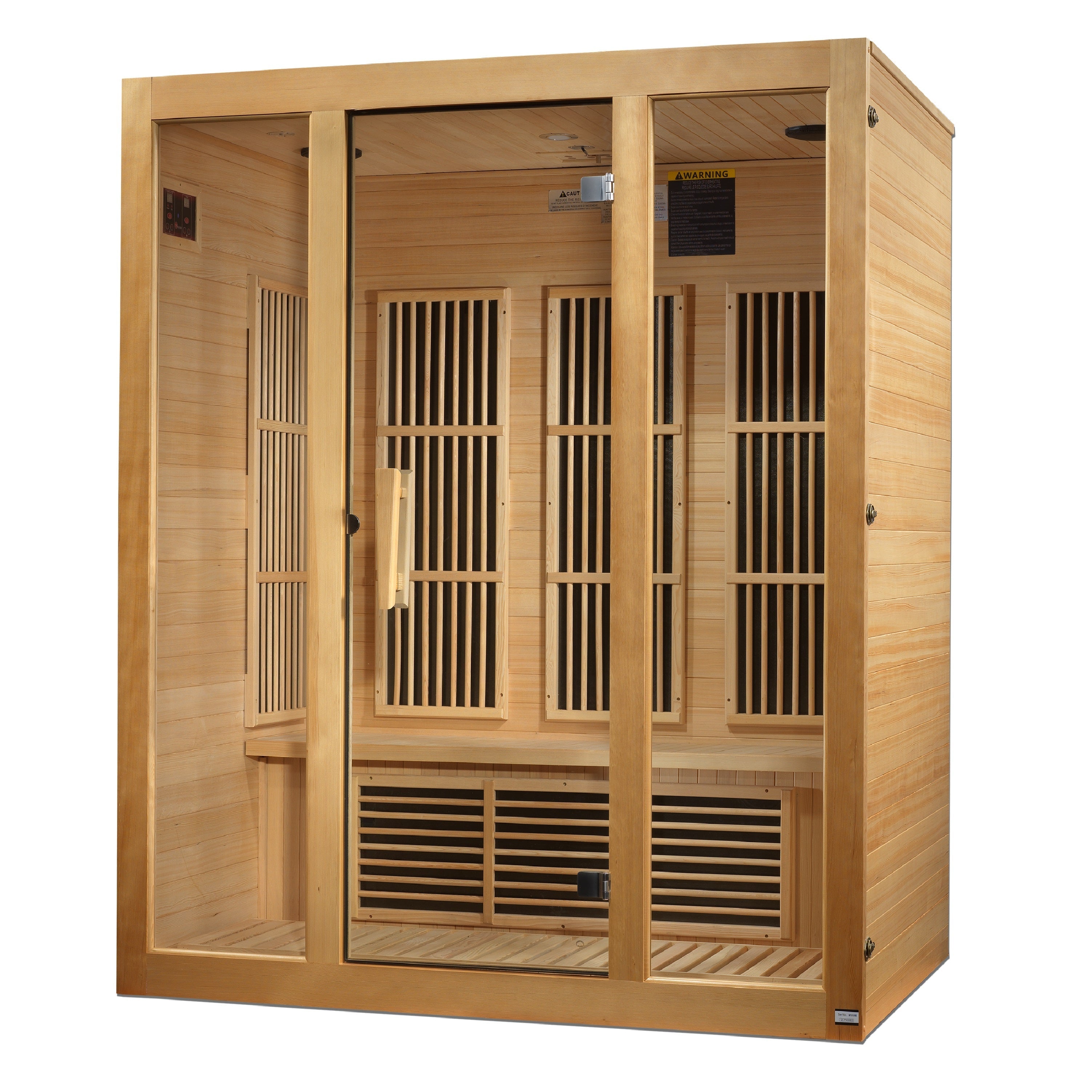Maxxus Bellevue 3-Person Near Zero EMF FAR Infrared Sauna with Chromotherapy Light
