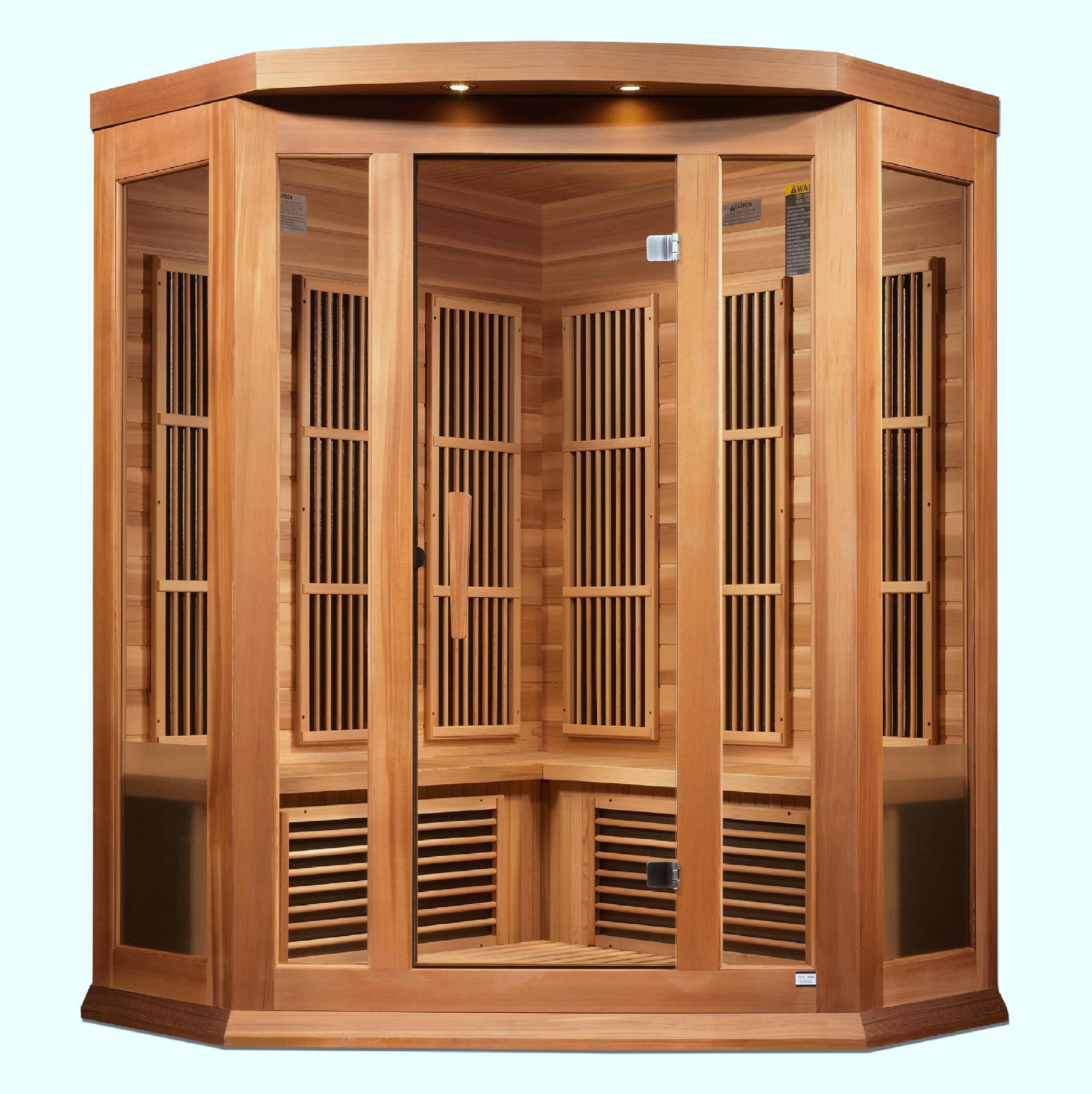 Maxxus 3-Person Low EMF Far Infrared Cedar Sauna with Chromotherapy & Bluetooth