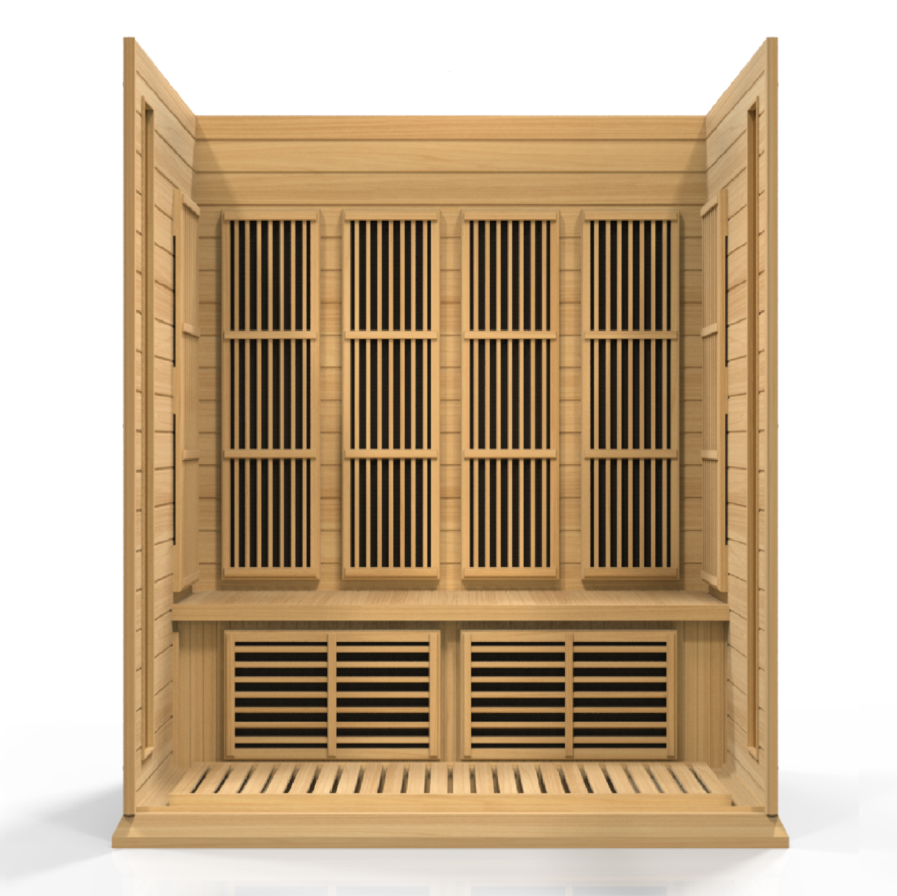 Maxxus 4 Person Low EMF FAR Infrared Hemlock Sauna with Chromotherapy & Bluetooth