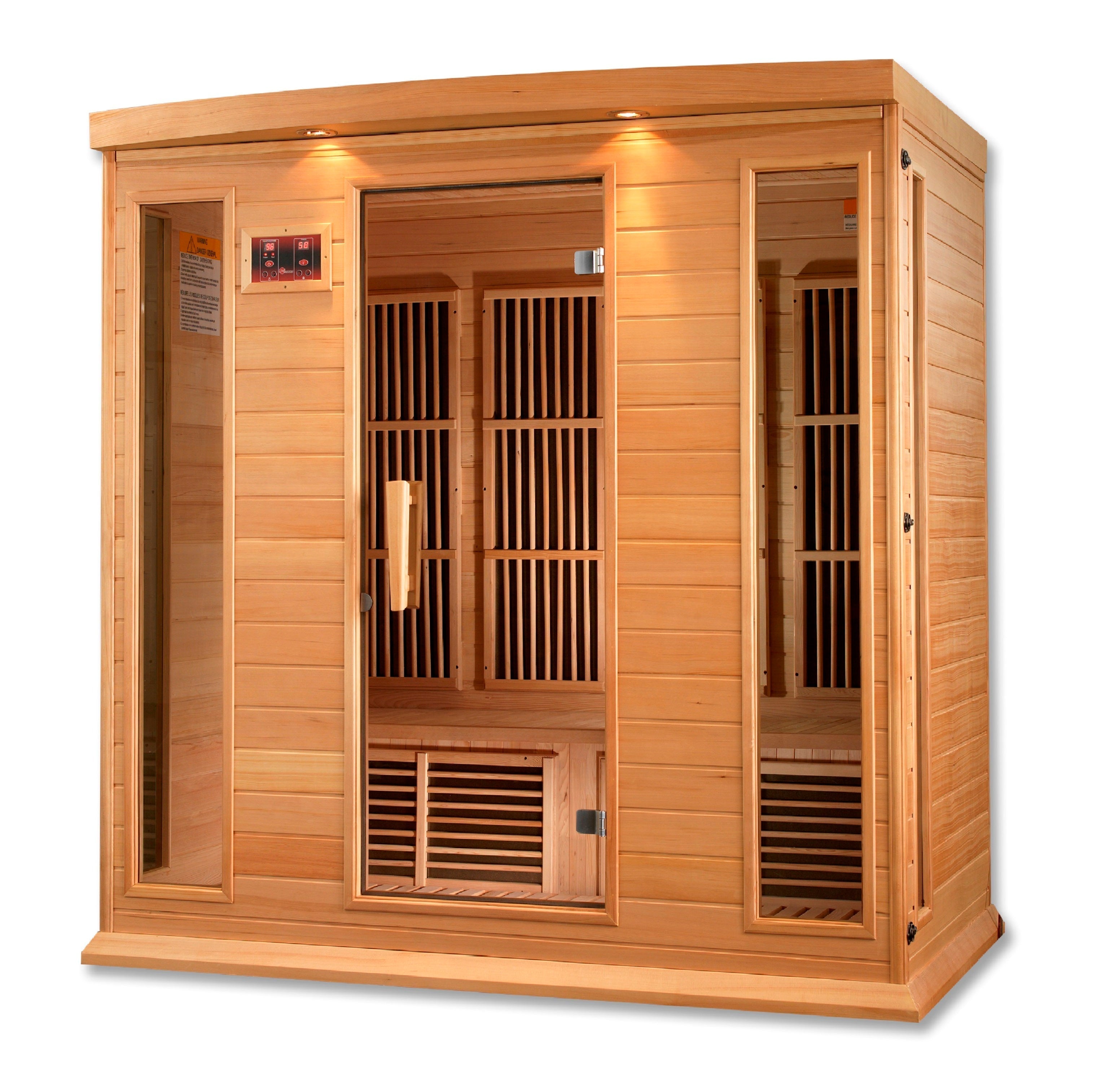 Maxxus 4 Person Low EMF FAR Infrared Hemlock Sauna with Chromotherapy & Bluetooth