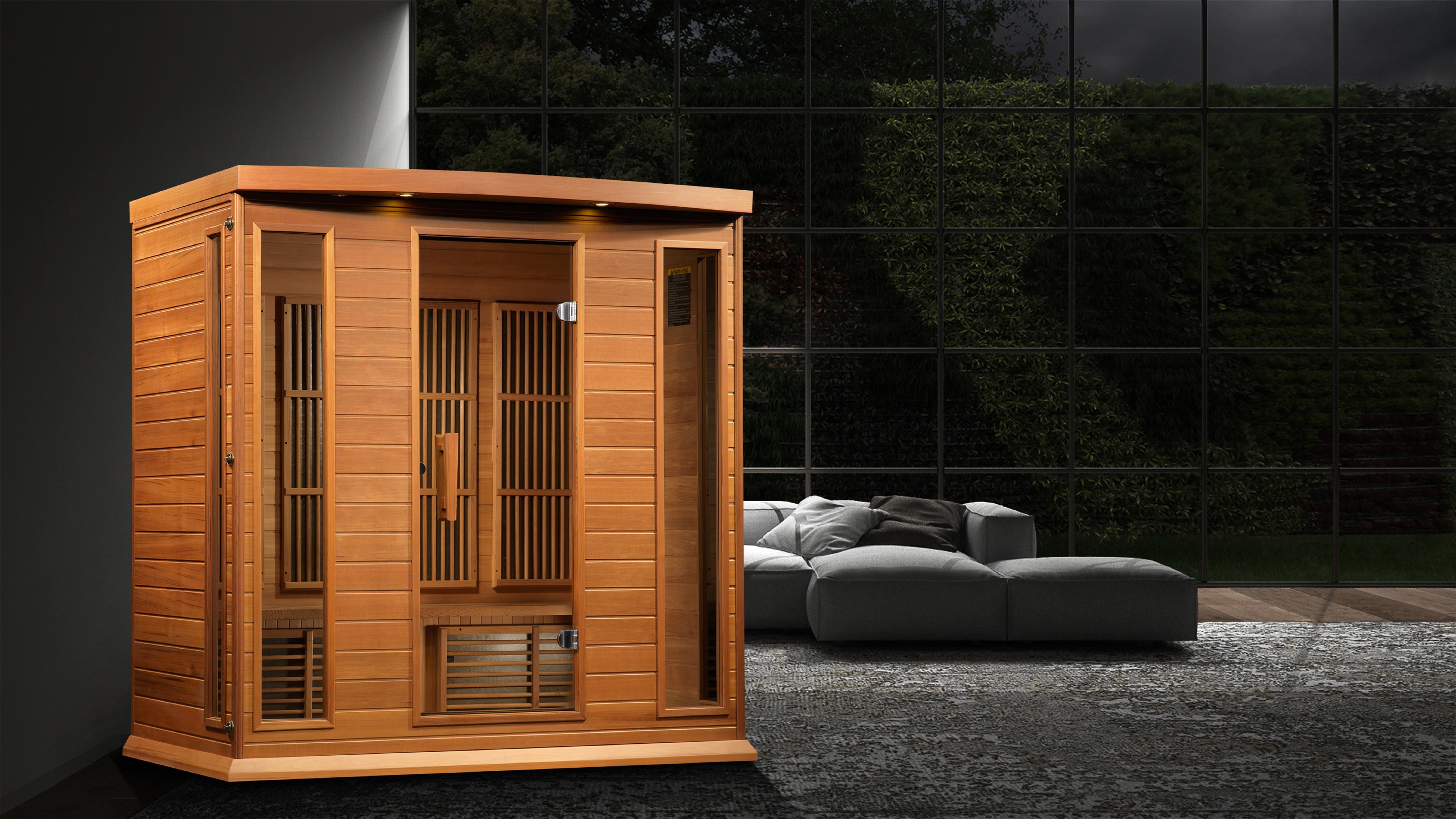 Maxxus 4-Person Low EMF FAR Infrared Cedar Sauna with Touch Screen Control
