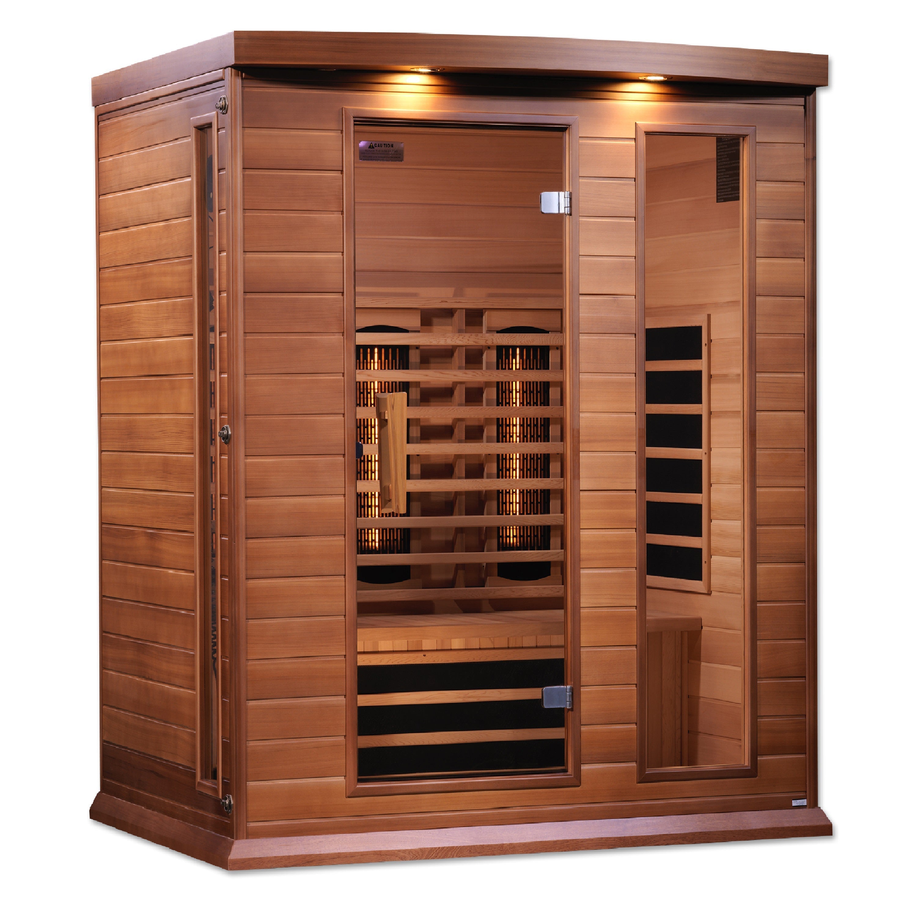 Maxxus 3-Person Full Spectrum IR Sauna, Canadian Red Cedar, Chromotherapy, Bluetooth