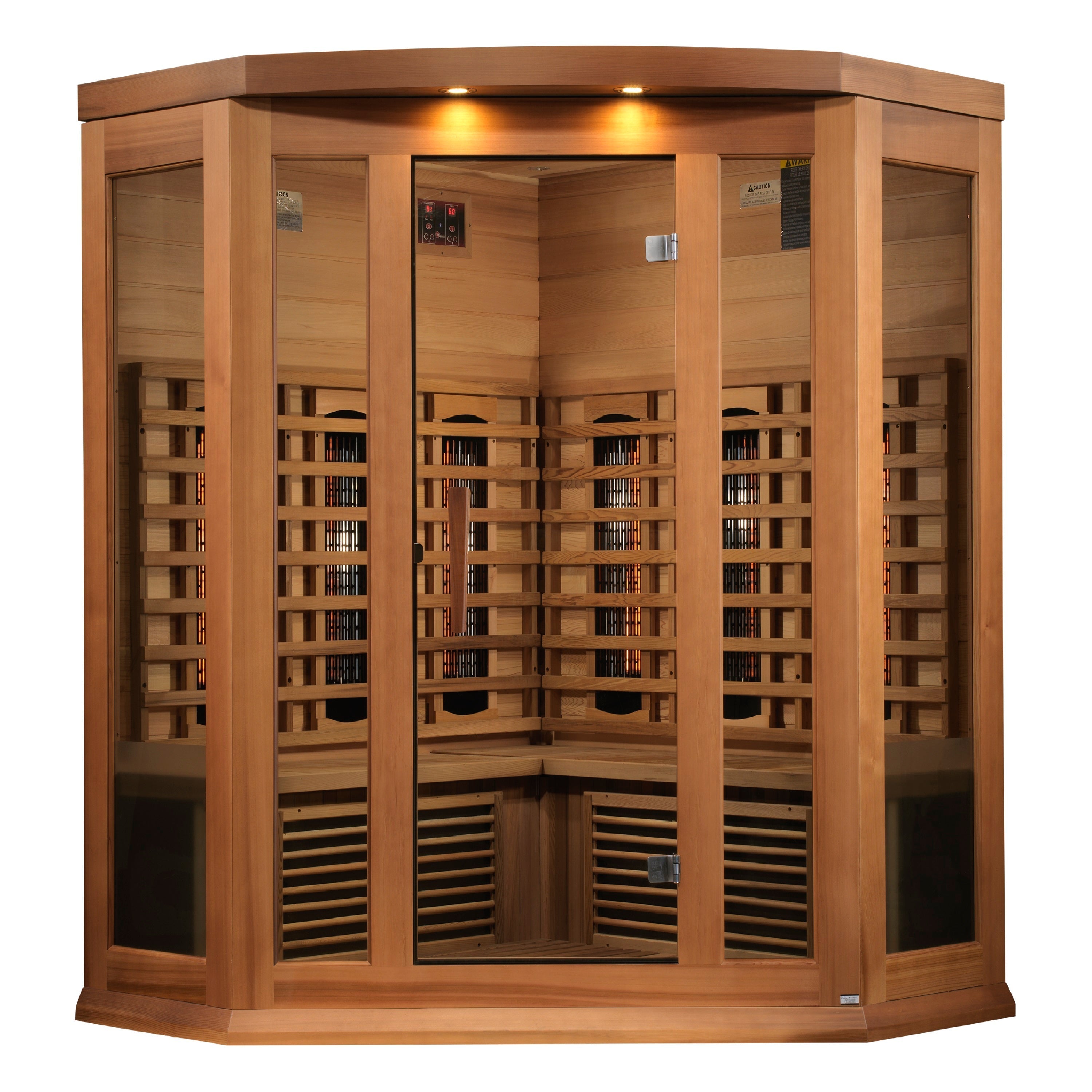 Maxxus 3-Person Full Spectrum Infrared Sauna: Canadian Red Cedar, Chromotherapy, Bluetooth