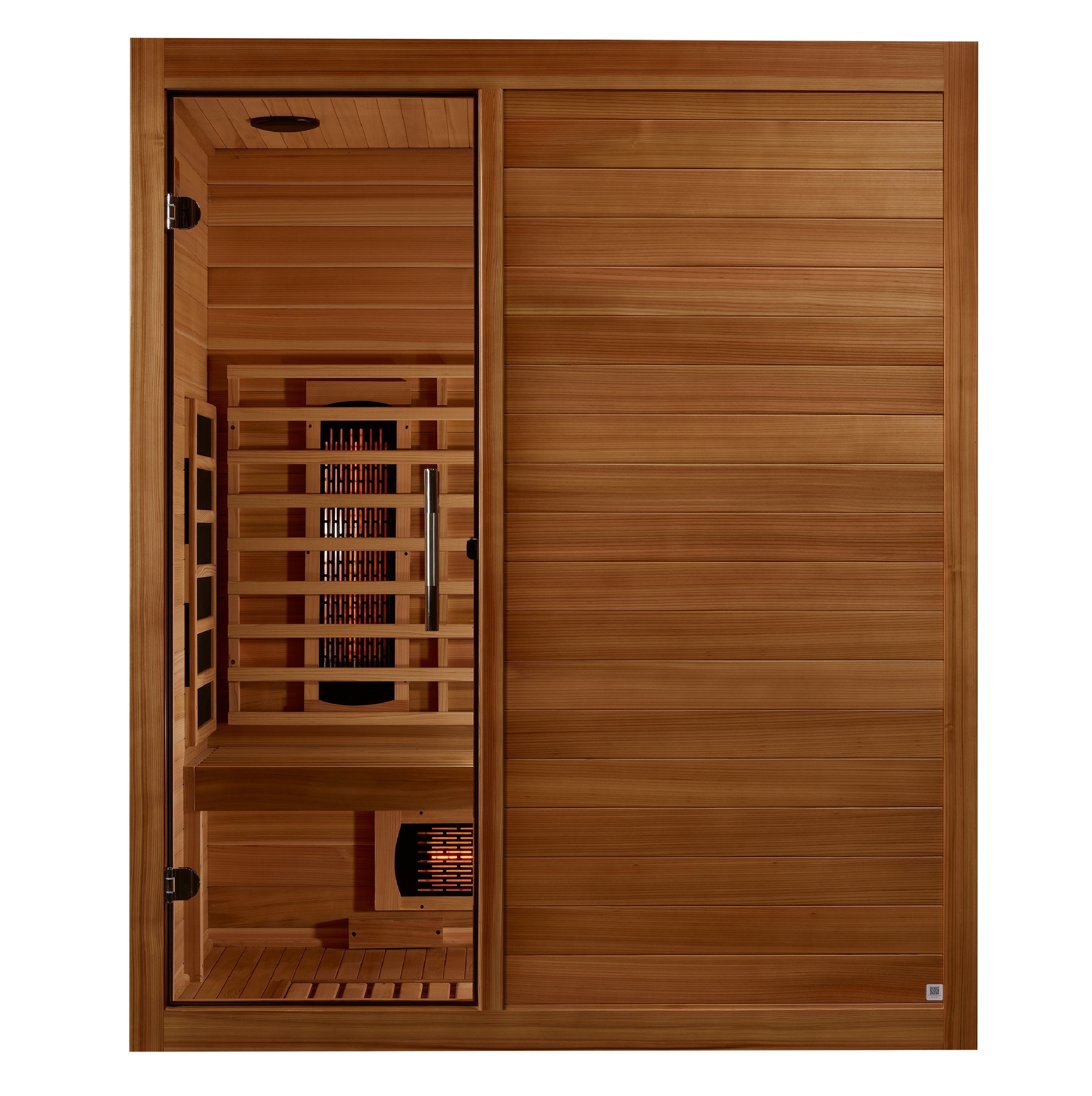 Maxxus S-Line 3-Person Full Spectrum Infrared Sauna, Low EMF Pacific Cedar