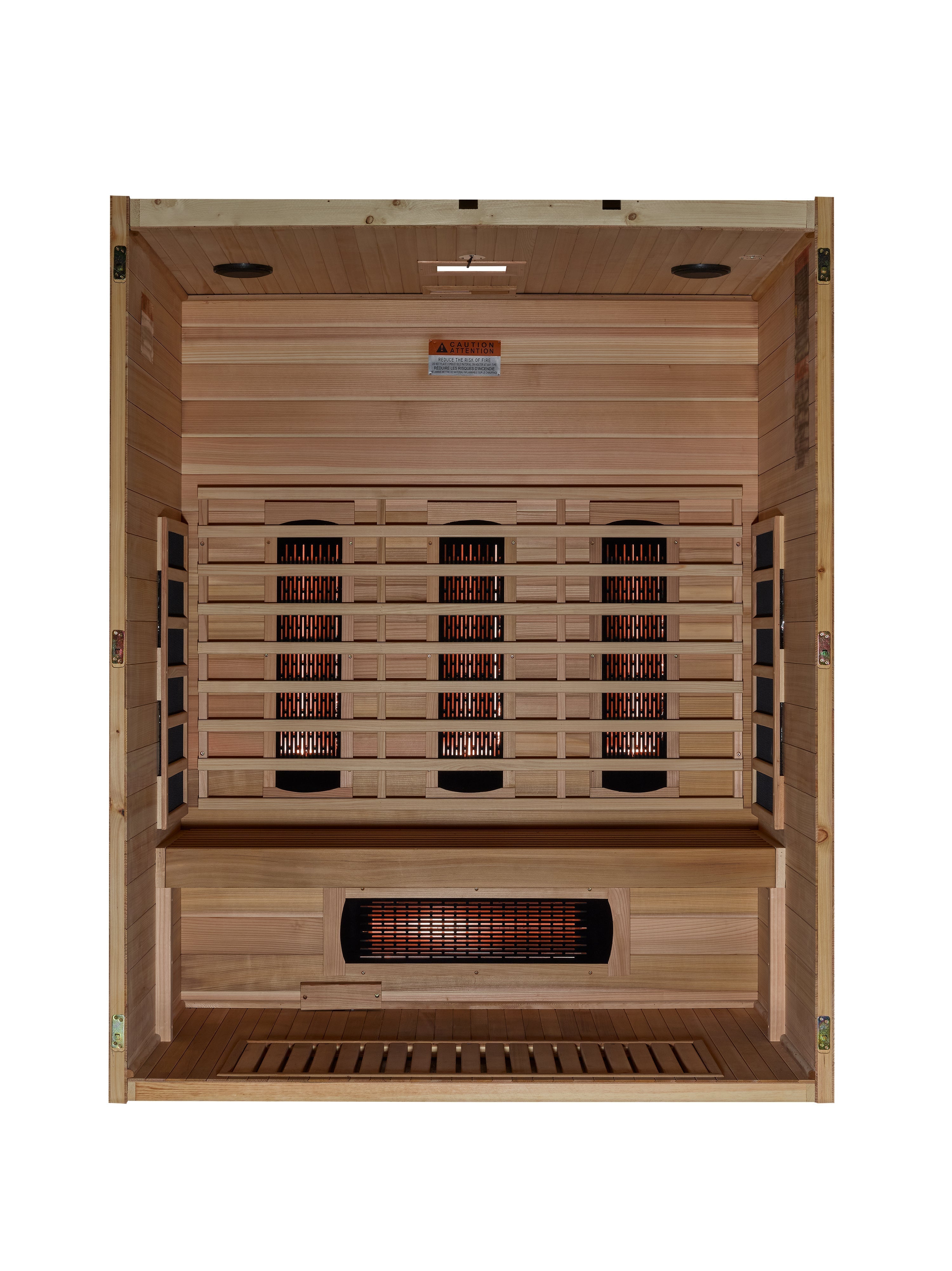 Maxxus S-Line 3-Person Full Spectrum Infrared Sauna, Low EMF Pacific Cedar