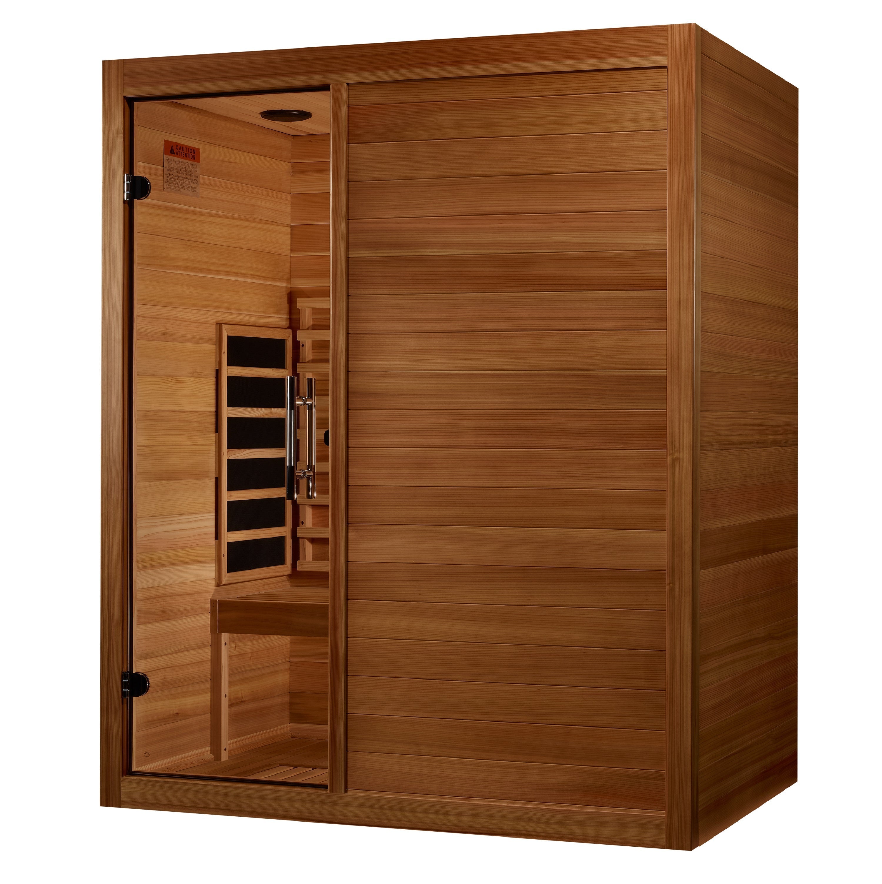 Maxxus S-Line 3-Person Full Spectrum Infrared Sauna, Low EMF Pacific Cedar