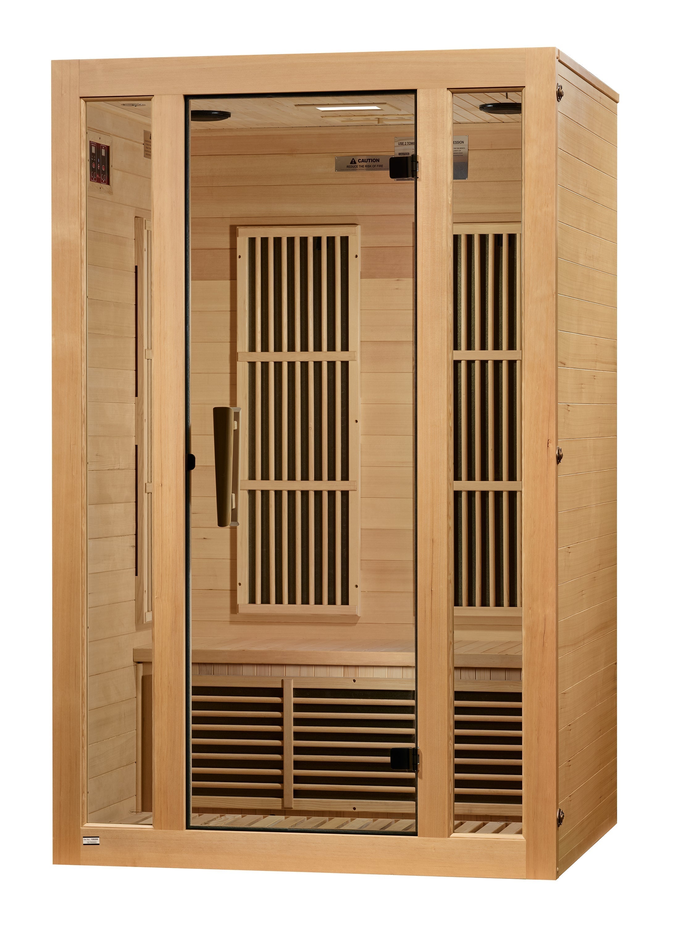 Maxxus Seattle 2 Person Near Zero EMF FAR Infrared Hemlock Sauna for Health