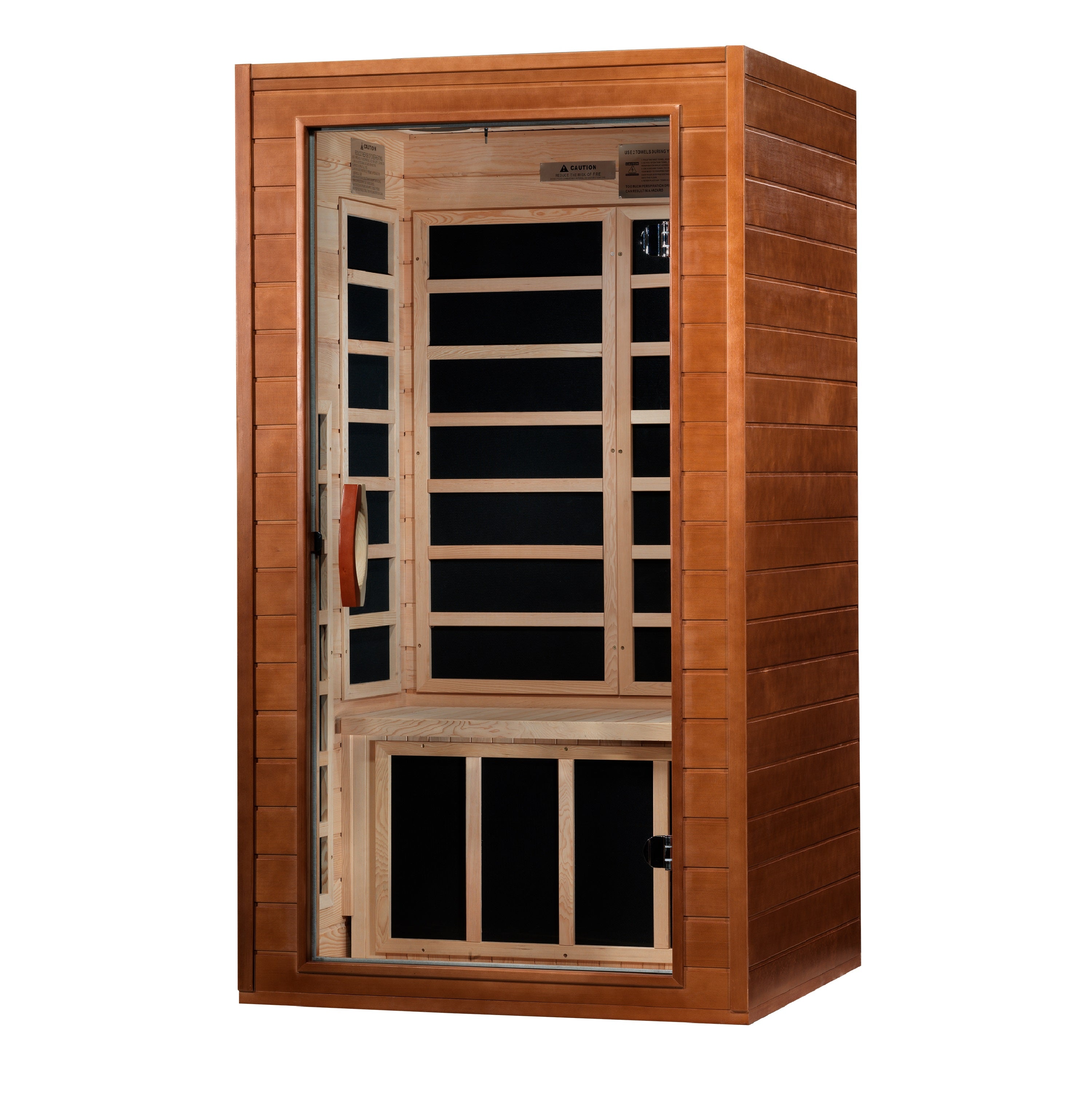 Dynamic Avila 1-2 Person Low EMF FAR Infrared Sauna with Chromotherapy, Bluetooth