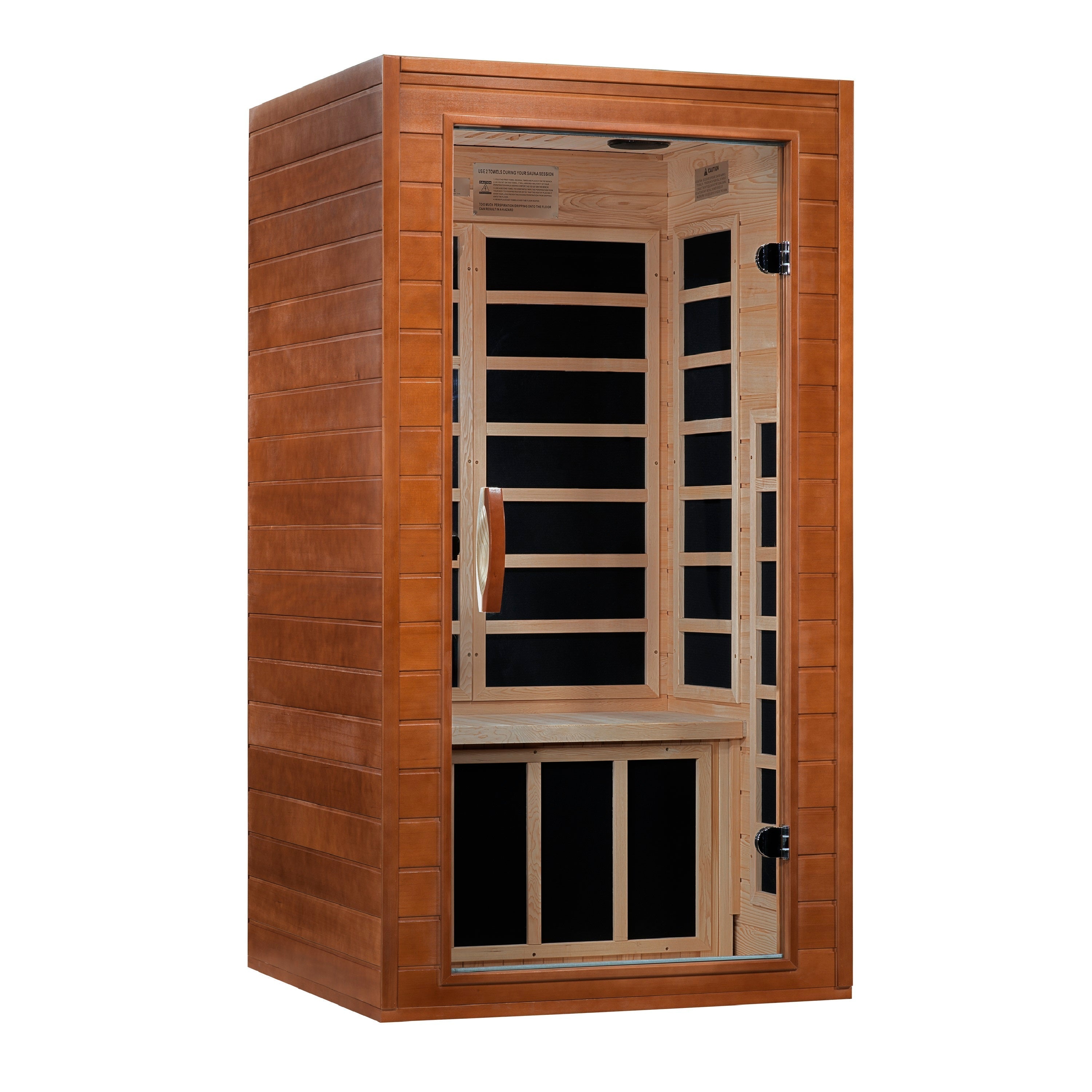 Dynamic Avila 1-2 Person Low EMF FAR Infrared Sauna with Chromotherapy, Bluetooth