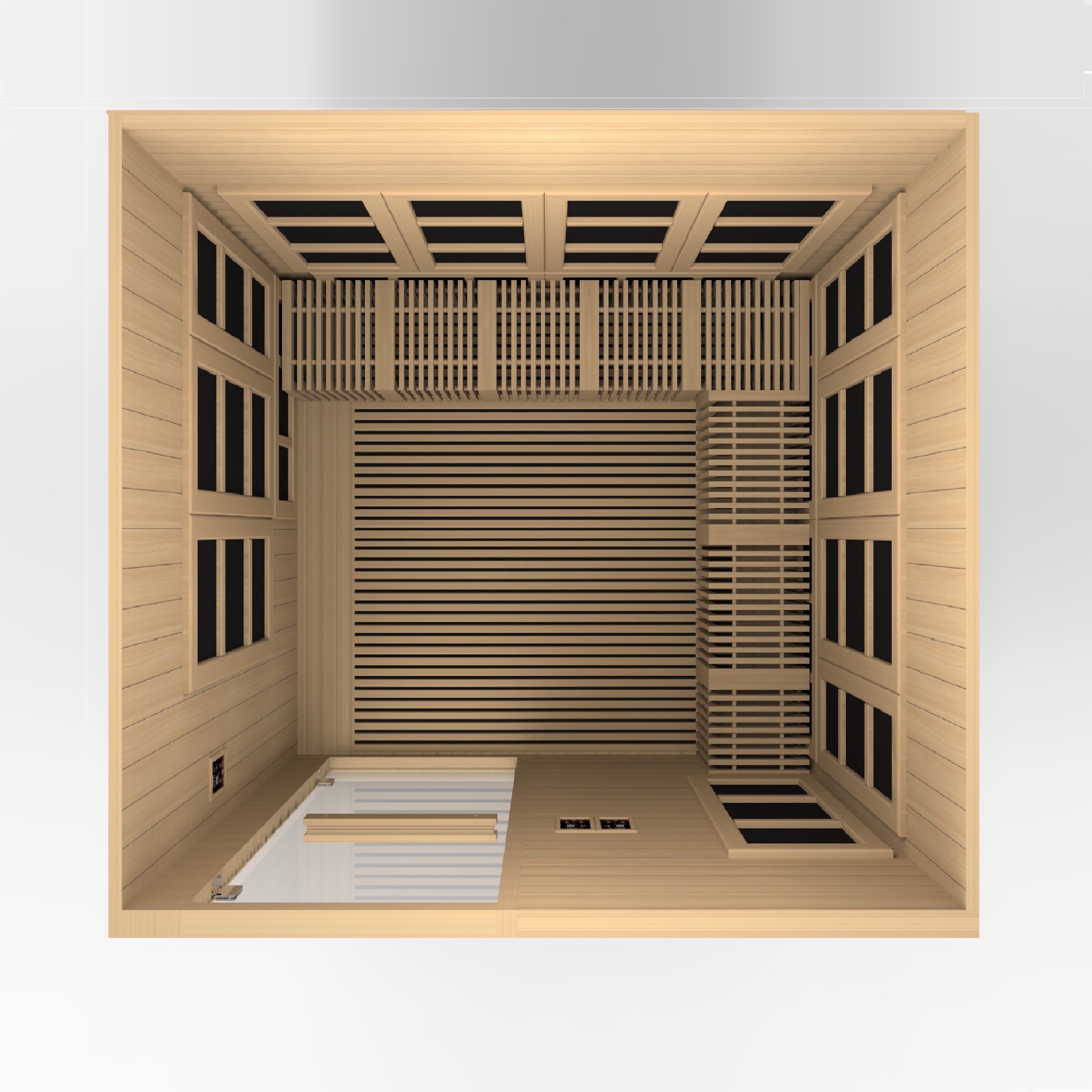 Golden Designs Catalonia 8-Person Near Zero EMF Far Infrared Sauna Yoga Studio