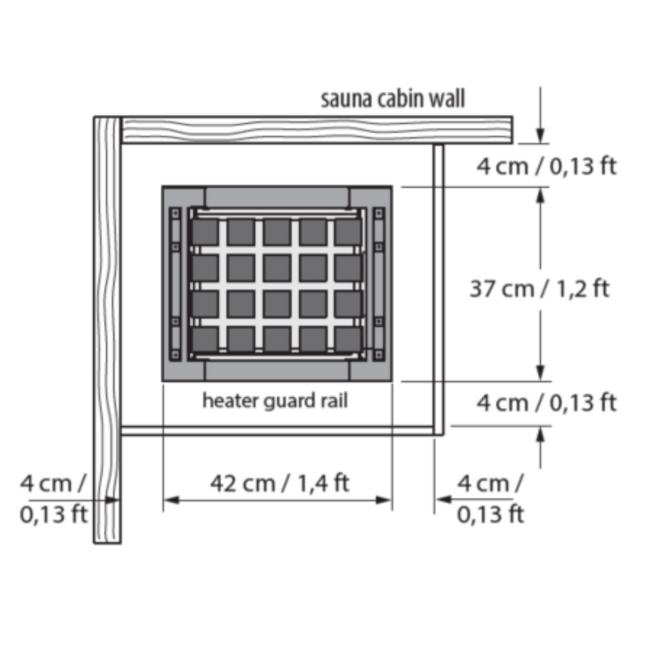 EOS Mythos Sauna Heater (S45) 15kW/208V/3Ph - Black 14-948011