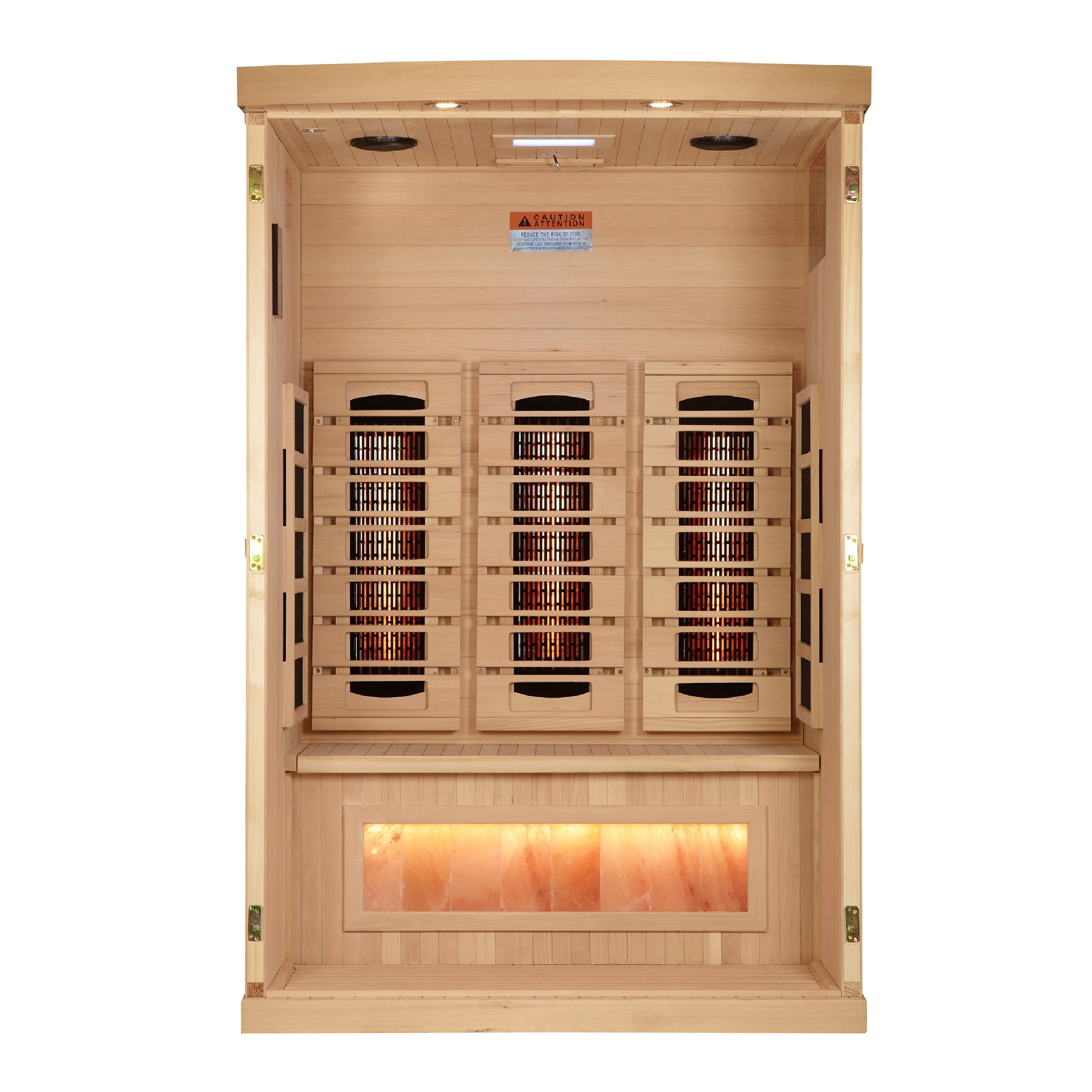 2025 Golden Designs Reserve Edition 2-Person Full Spectrum Infrared Sauna with Himalayan Salt Bar
