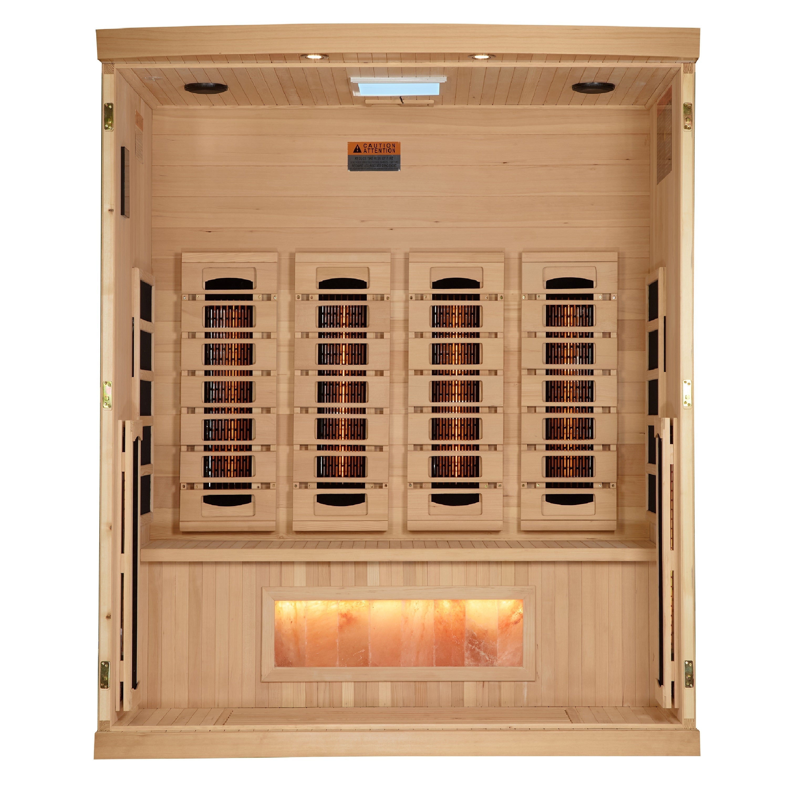 Golden Designs 4-Person Full Spectrum Infrared Sauna, Himalayan Salt, Chromotherapy