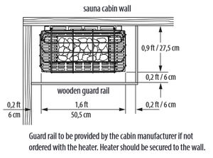 EOS Gracil Sauna Heater 6kW/240/2Ph - Black 14-947994
