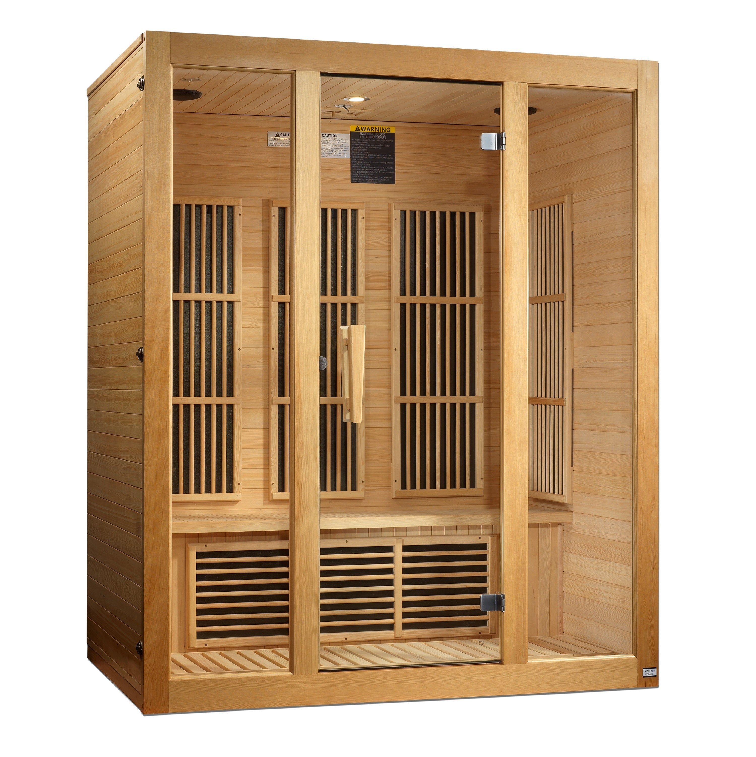 Maxxus Bellevue 3-Person Near Zero EMF FAR Infrared Sauna with Chromotherapy Light
