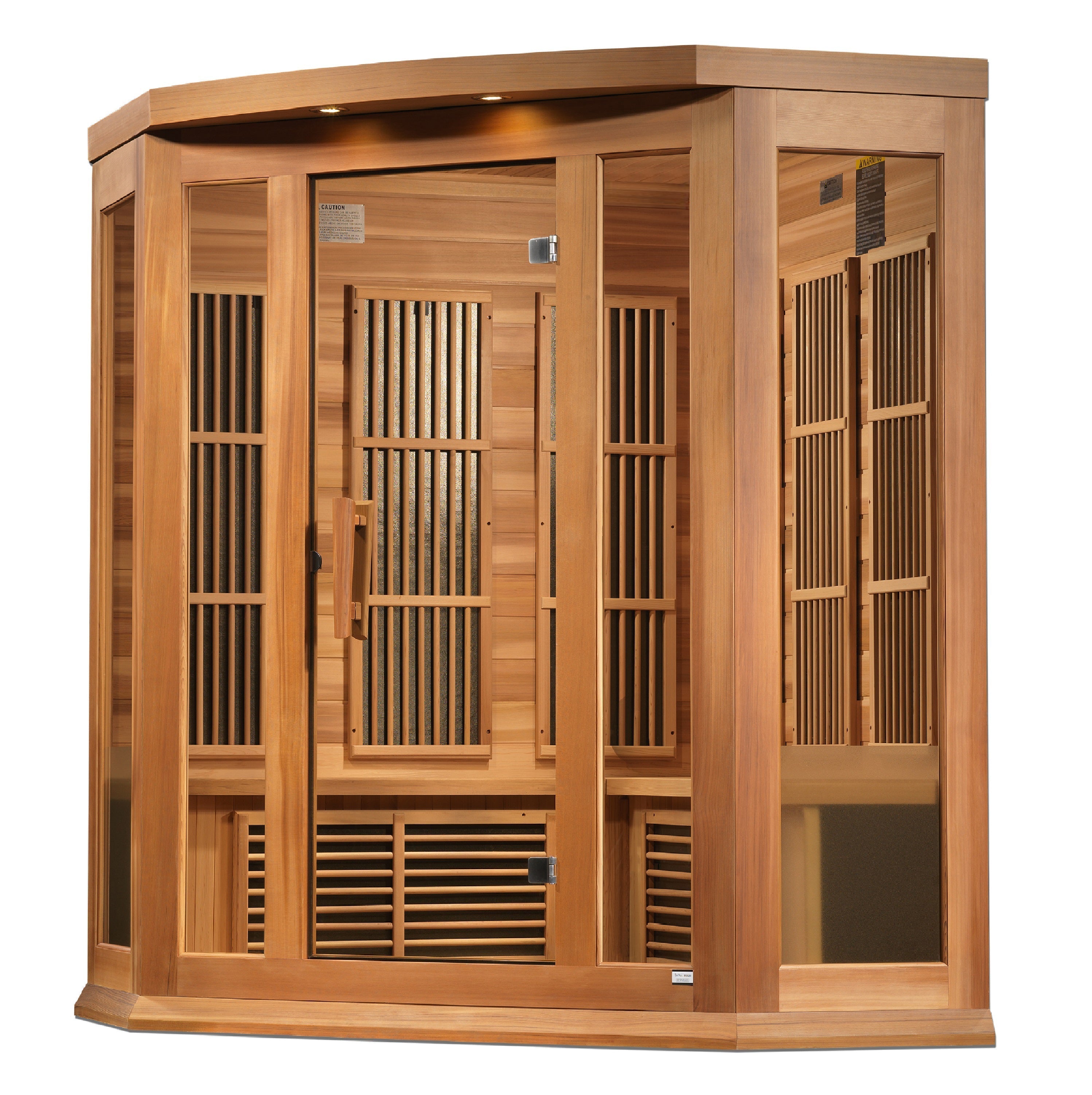 Maxxus 3-Person Low EMF Far Infrared Cedar Sauna with Chromotherapy & Bluetooth