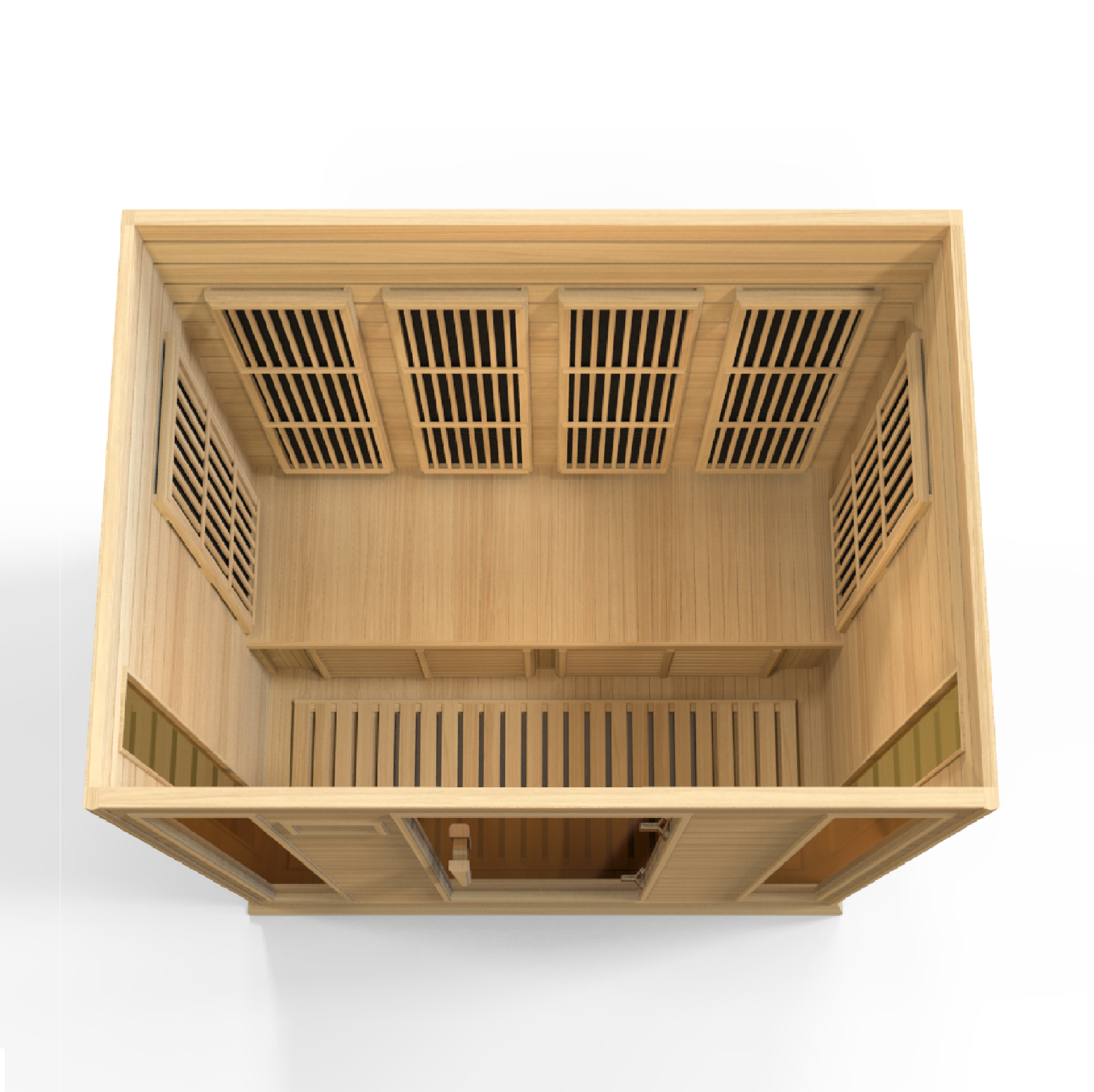 Maxxus 4 Person Low EMF FAR Infrared Hemlock Sauna with Chromotherapy & Bluetooth