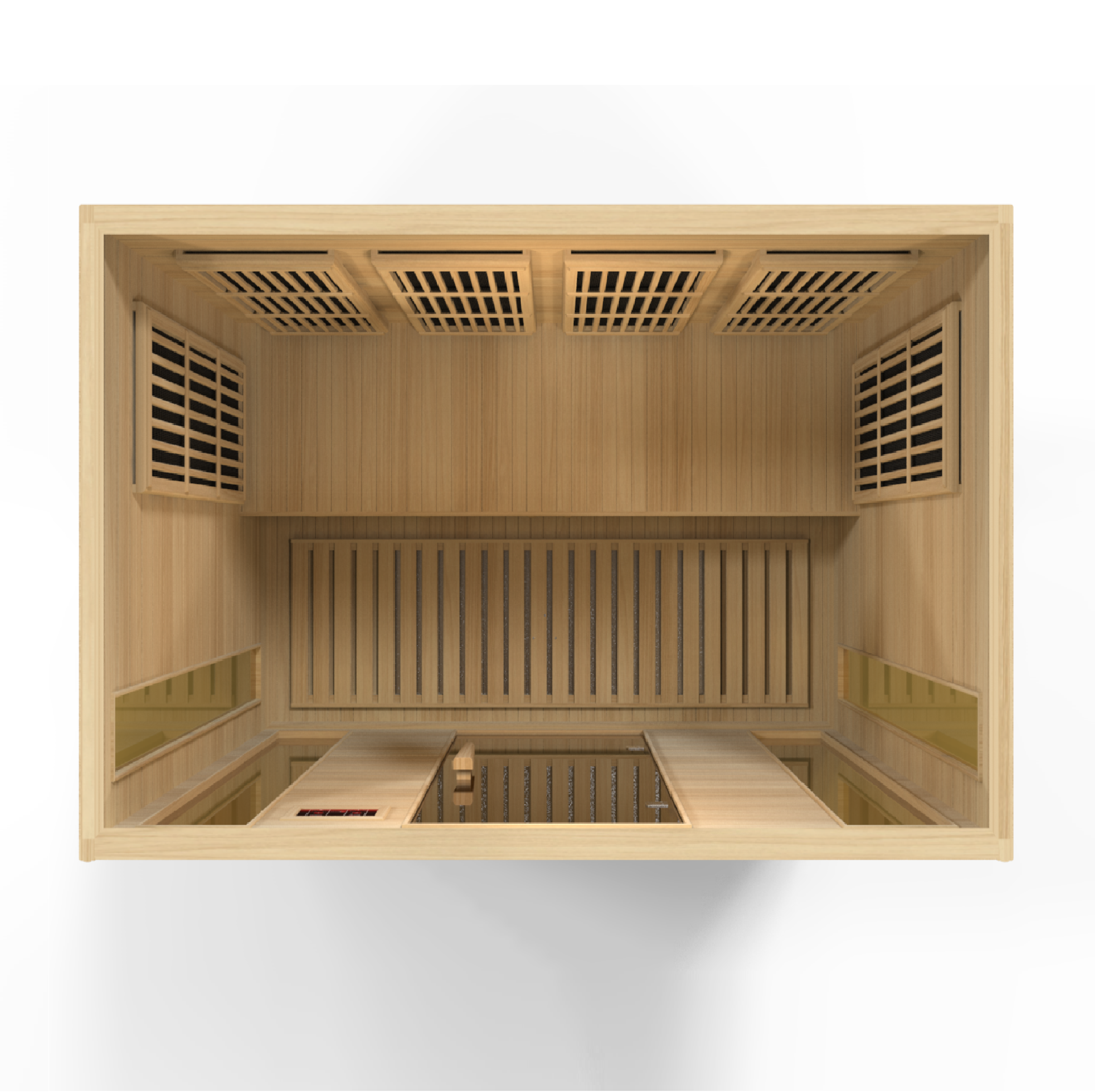Maxxus 4 Person Low EMF FAR Infrared Hemlock Sauna with Chromotherapy & Bluetooth