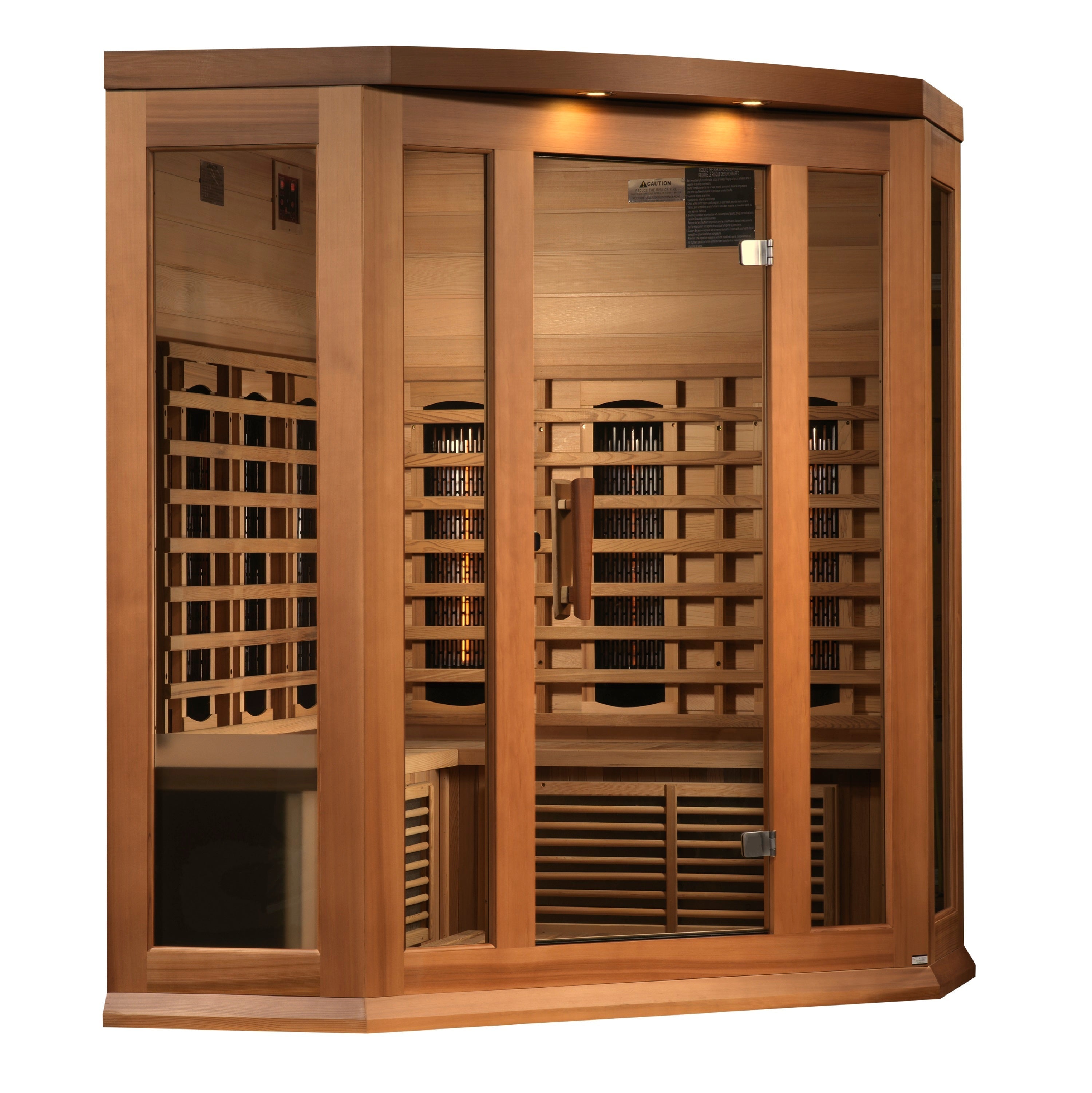 Maxxus 3-Person Full Spectrum Infrared Sauna: Canadian Red Cedar, Chromotherapy, Bluetooth