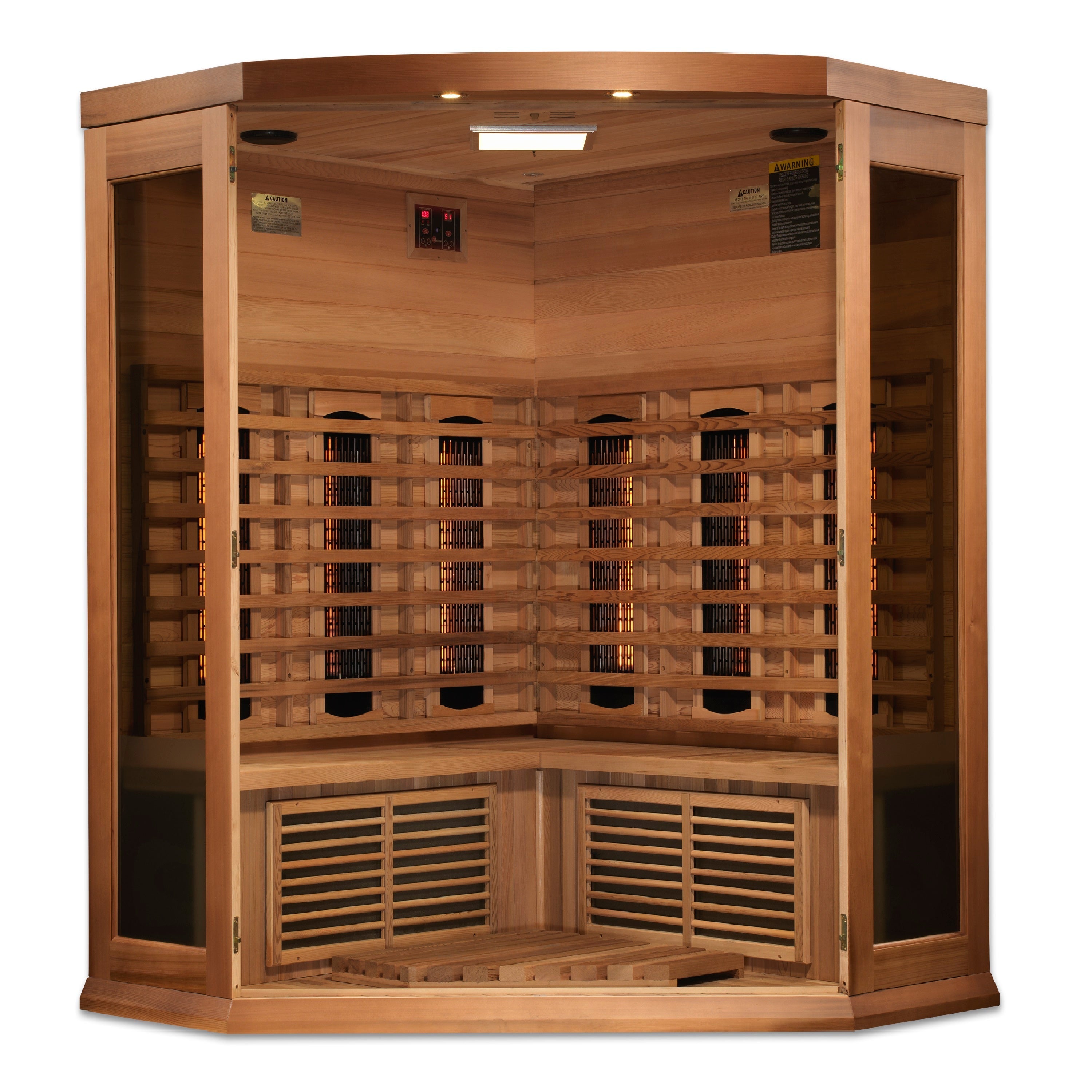 Maxxus 3-Person Full Spectrum Infrared Sauna: Canadian Red Cedar, Chromotherapy, Bluetooth