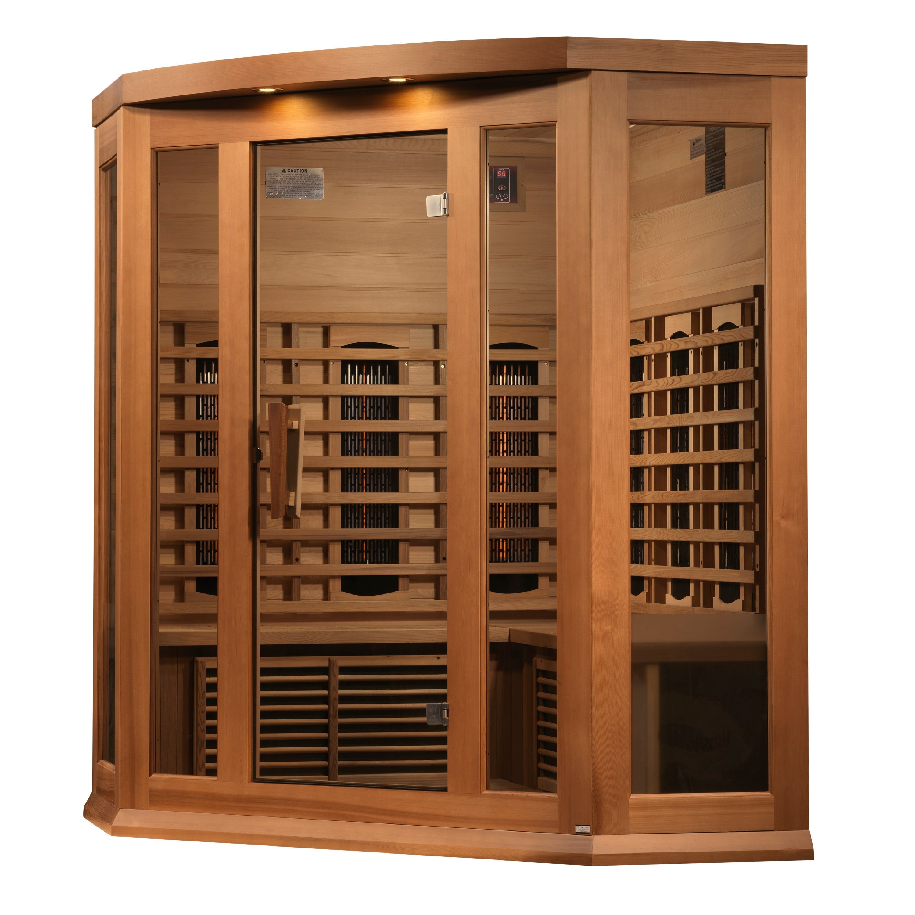 Maxxus 3-Person Full Spectrum Infrared Sauna: Canadian Red Cedar, Chromotherapy, Bluetooth