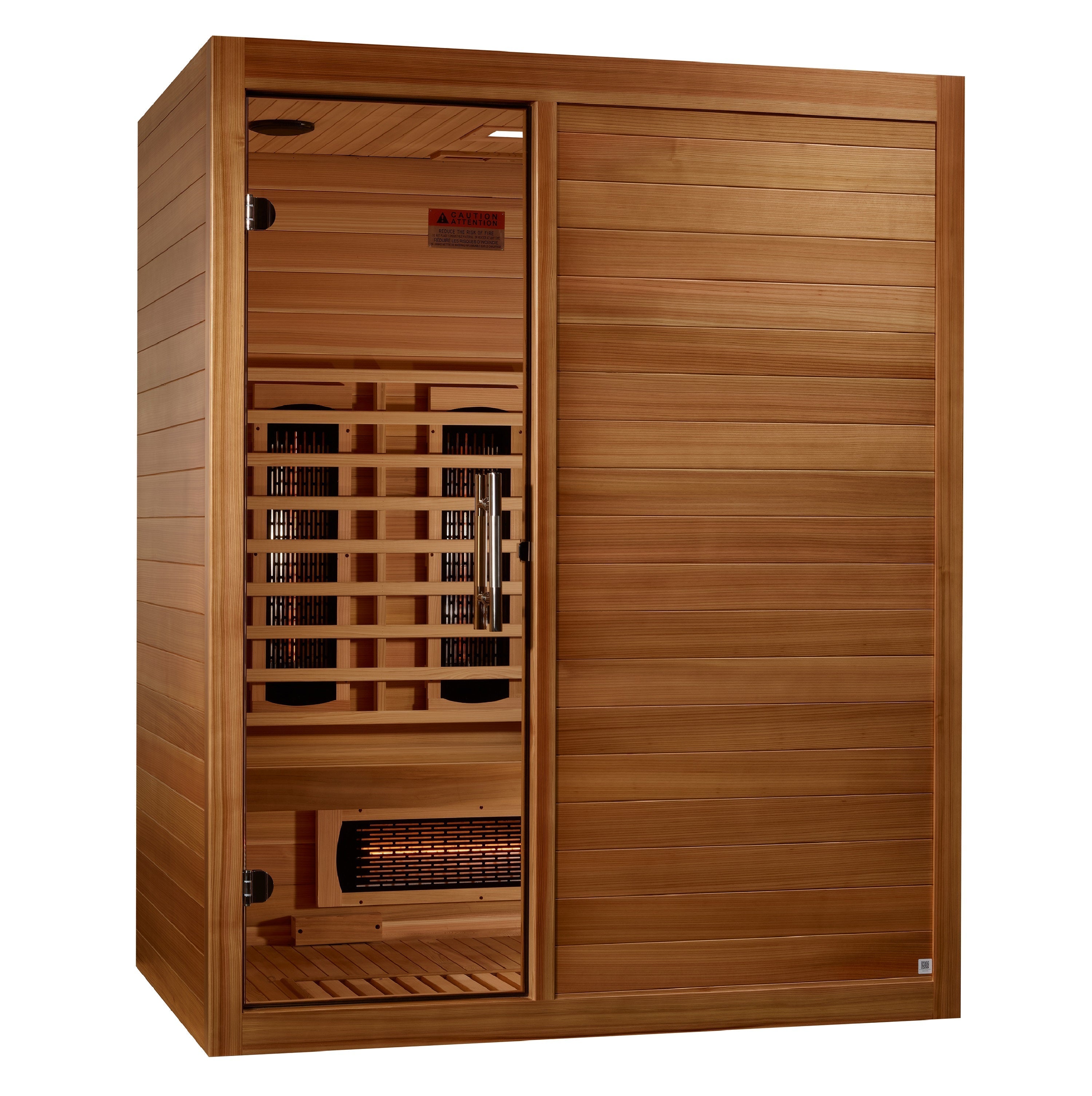 Maxxus S-Line 3-Person Full Spectrum Infrared Sauna, Low EMF Pacific Cedar