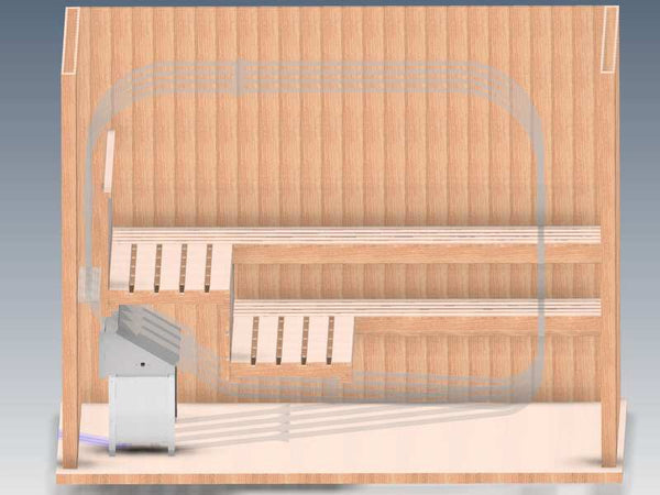 EOS Invisio Midi Sauna Heater 9kW/240V/2Ph - Stainless Steel 14-947547