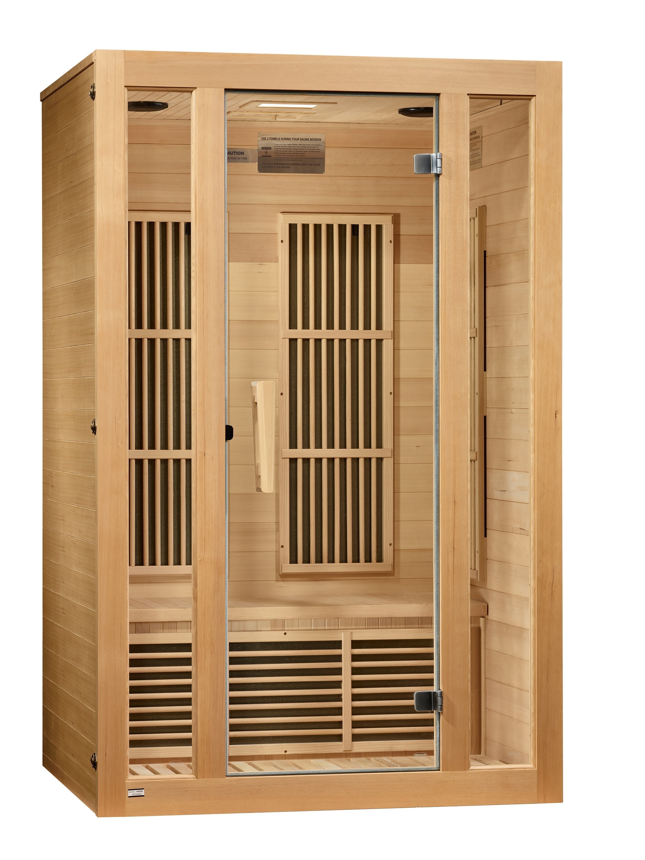 Maxxus Seattle 2 Person Near Zero EMF FAR Infrared Hemlock Sauna for Health